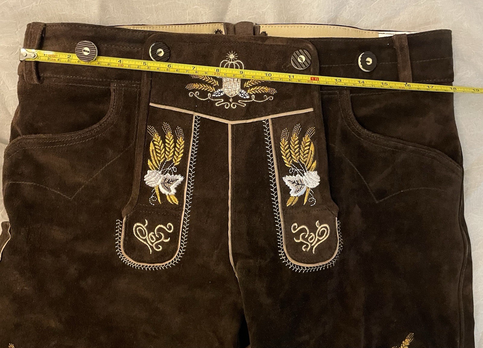 Oktoberfest Lederhosen – Authentic Bavarian Lederhosen-Suede Leather US 36 EU 52