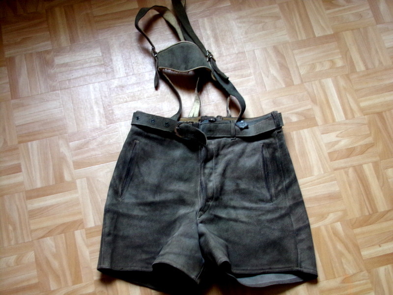 Alte, kurze hose, Lederhose Bergfreund Ges.Gesch.