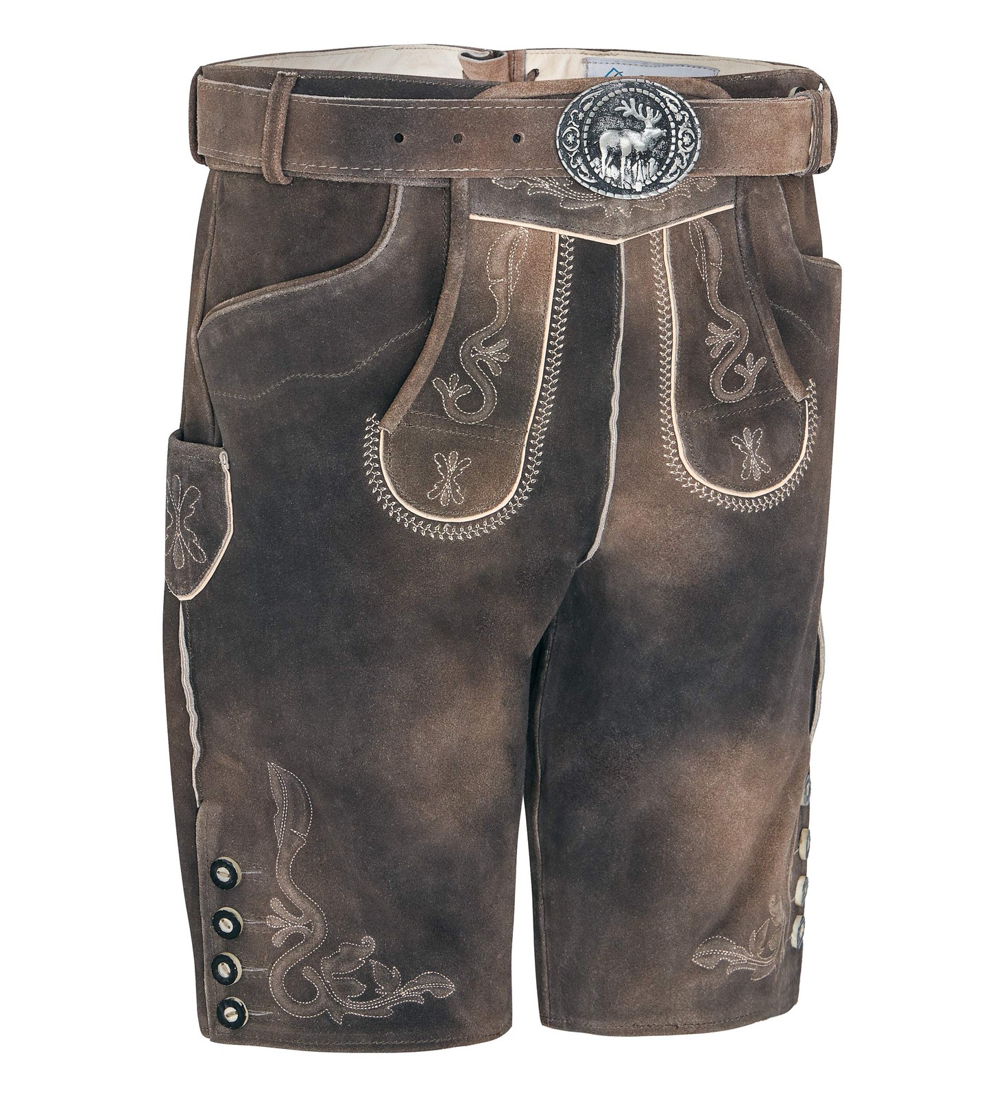 Men’s Vintage Lederhosen Styria Short Traditional Lederhosen Antique Taupe incl…