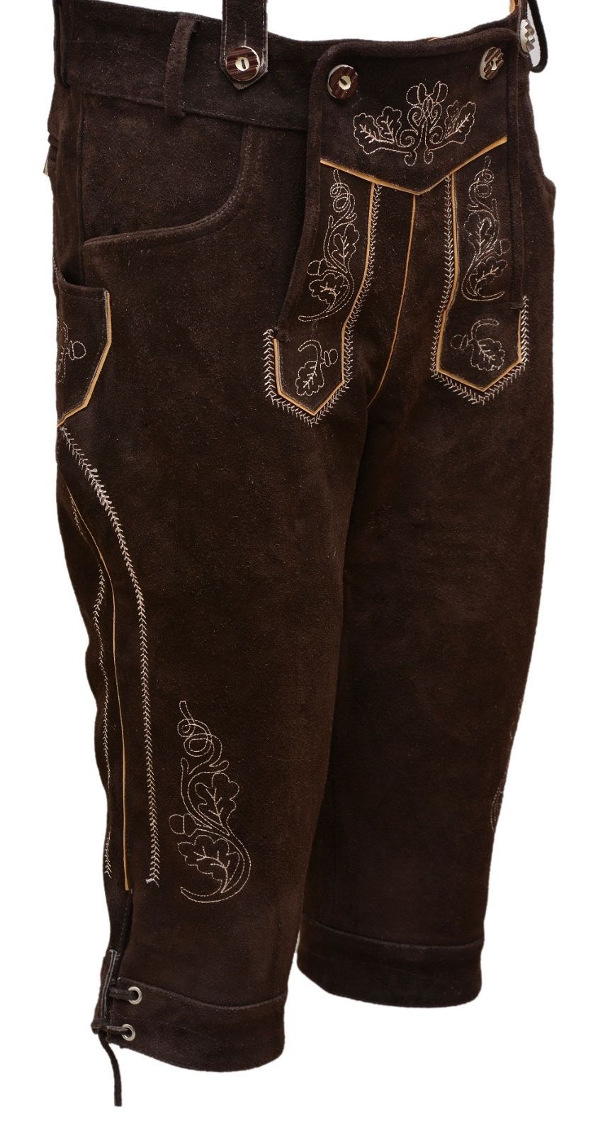 Oktoberfest Bavarian Lederhosen Men German Real Leather Matching long Short New