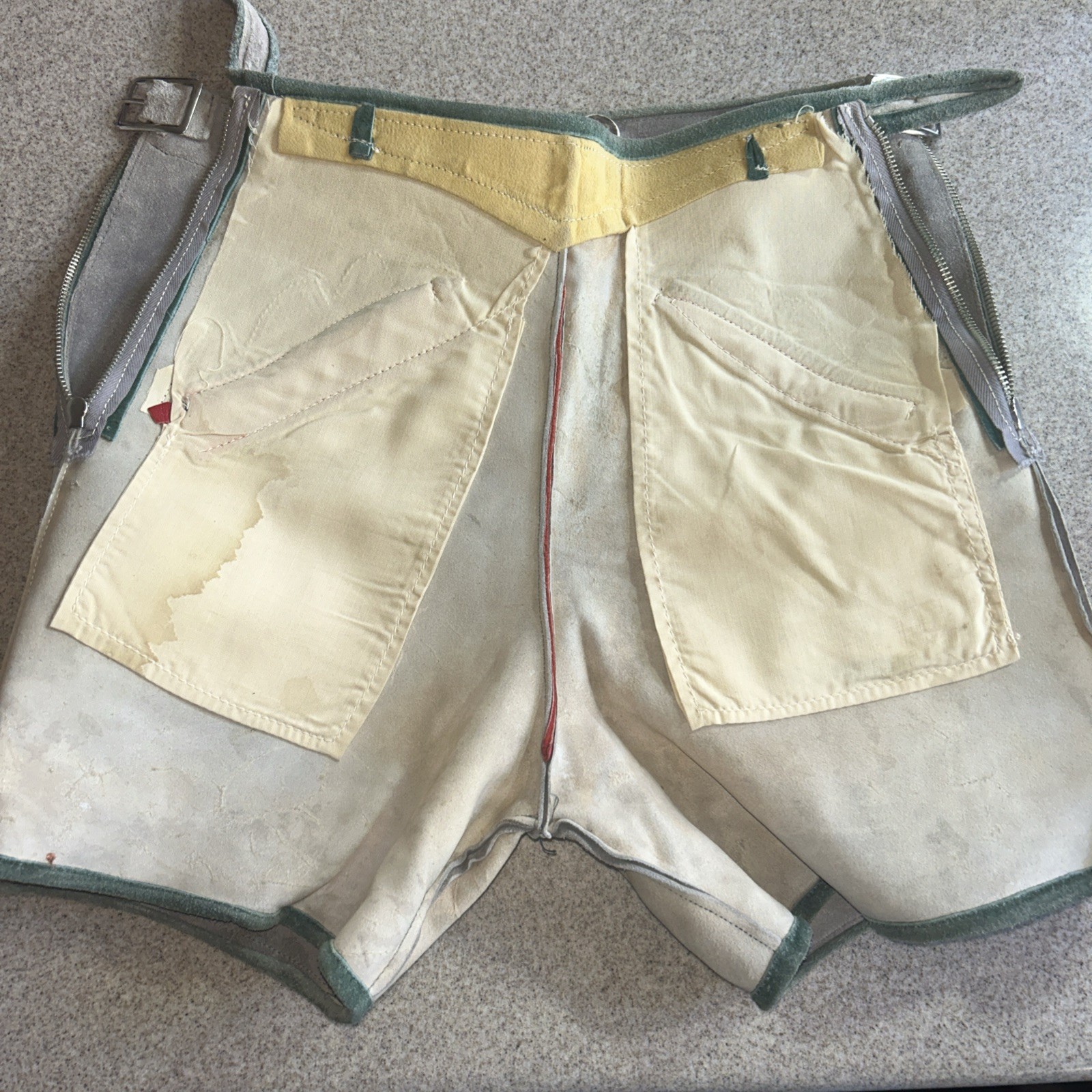 Suede Leather Lederhosen Men Boys Size 28 Authentic German Octoberfest