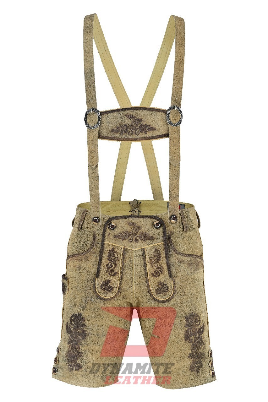 Traditional German Lederhosen Bavarian Men Vintage Shorts Oktoberfest 2025
