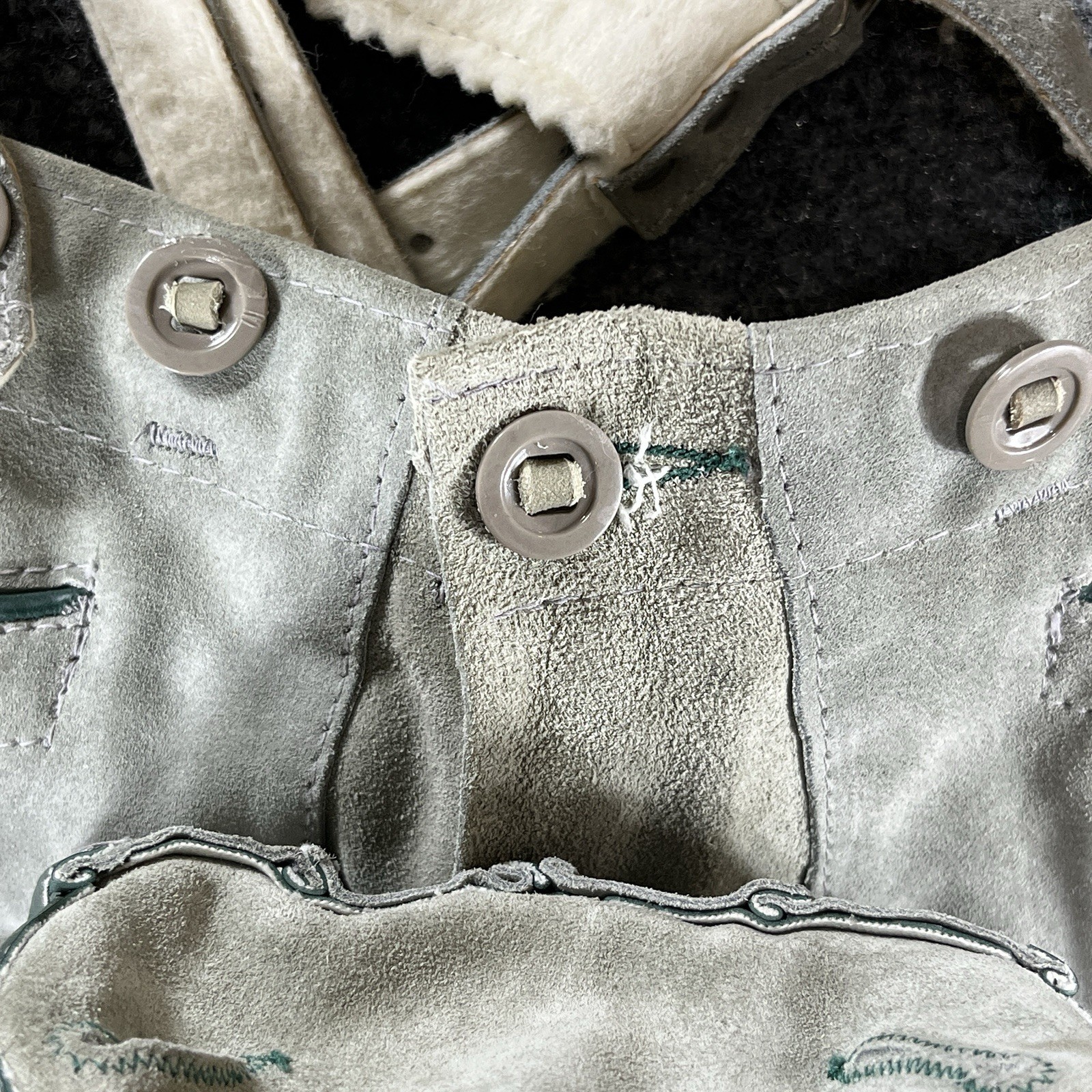 Vintage Bavarian Lederhosen Leather Suede Pants Trachten Shirt Child Boy Toddler