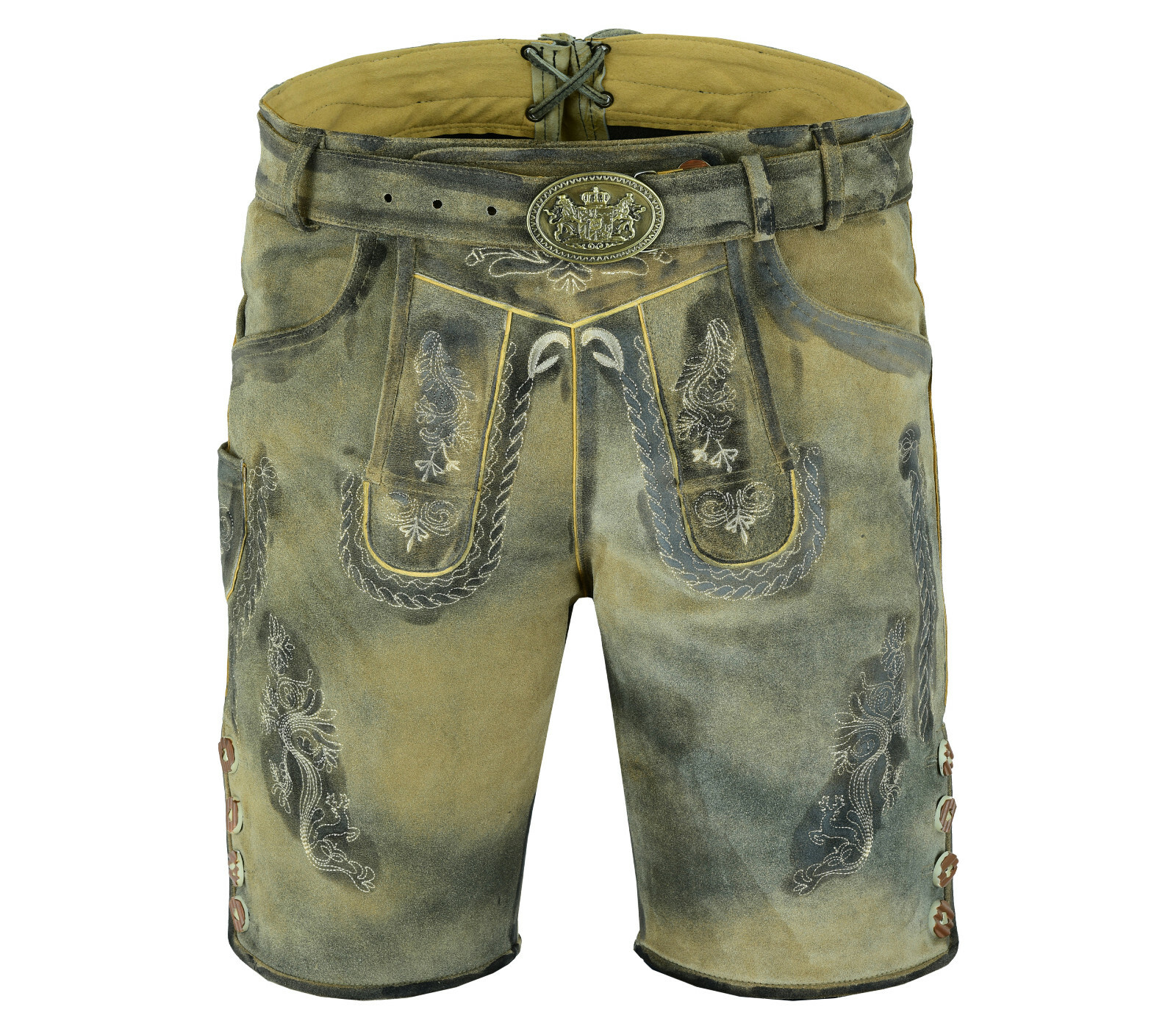Men’s costume leather pants short costume leather pants with belt size 46-60 le31-33