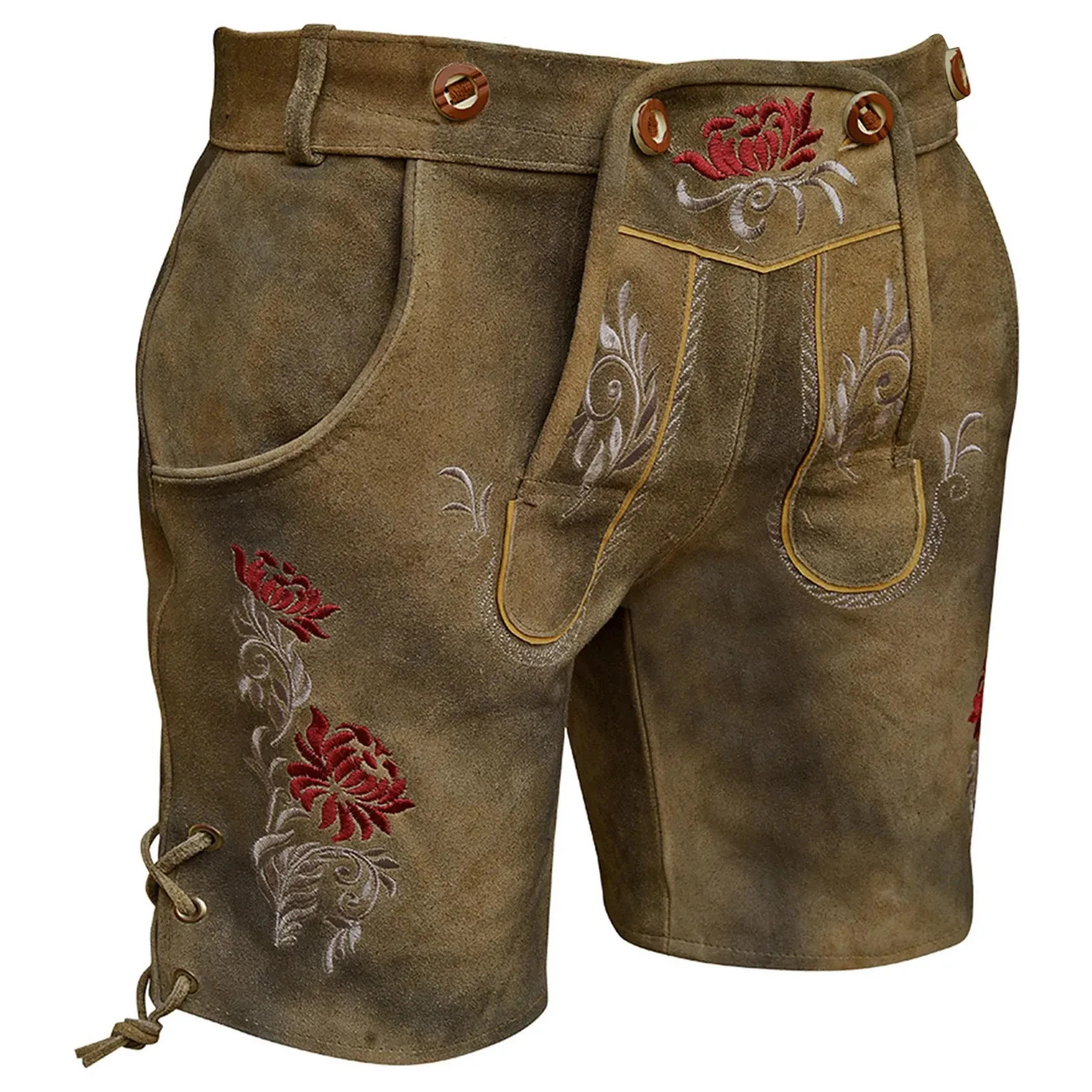 Womens Lederhosen Shorts Suede Leather | Oktoberfest Costume for Women | German