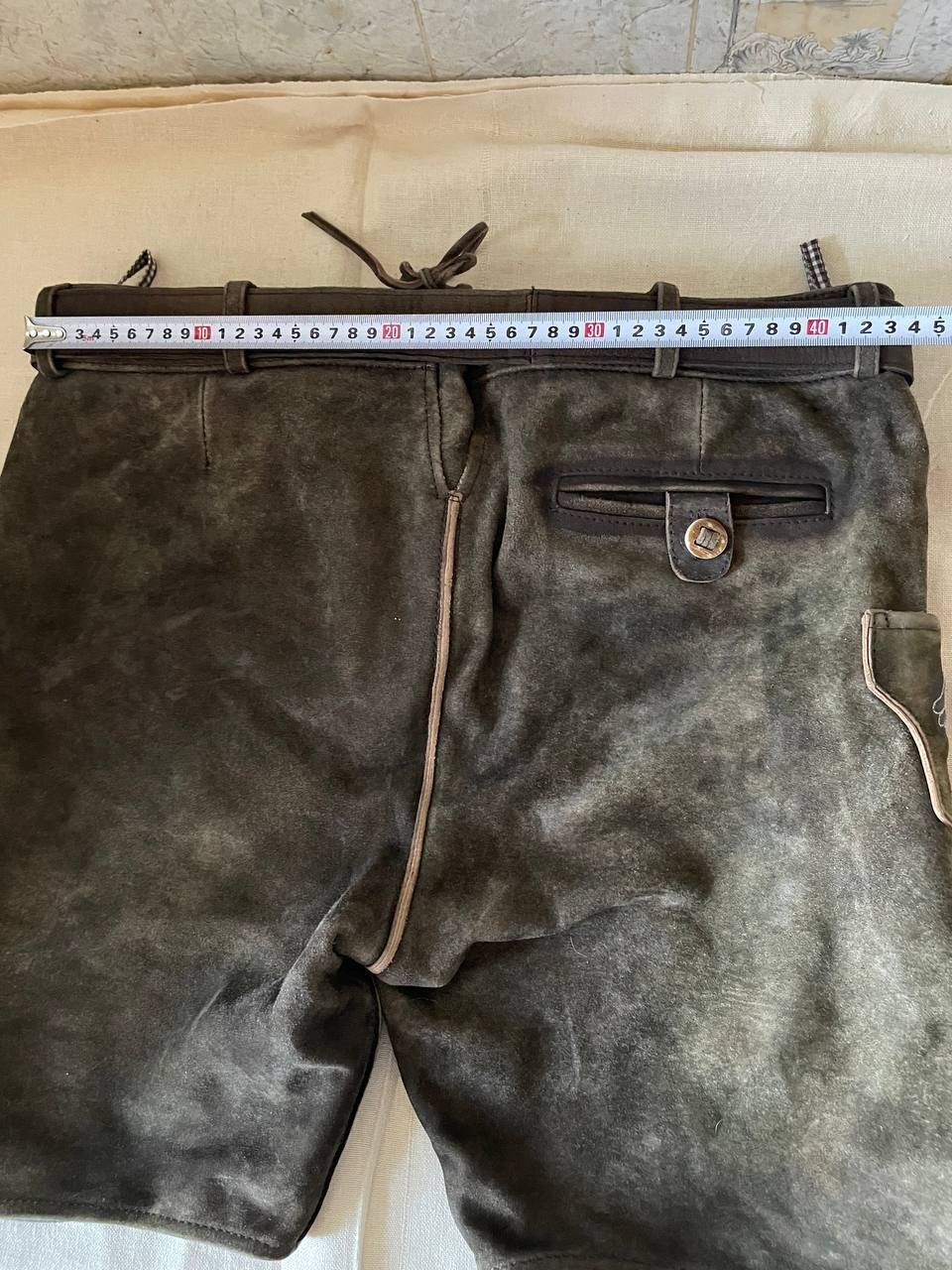 Men’s Leather Lederhosen Brown Embroidered Oktoberfest Shorts