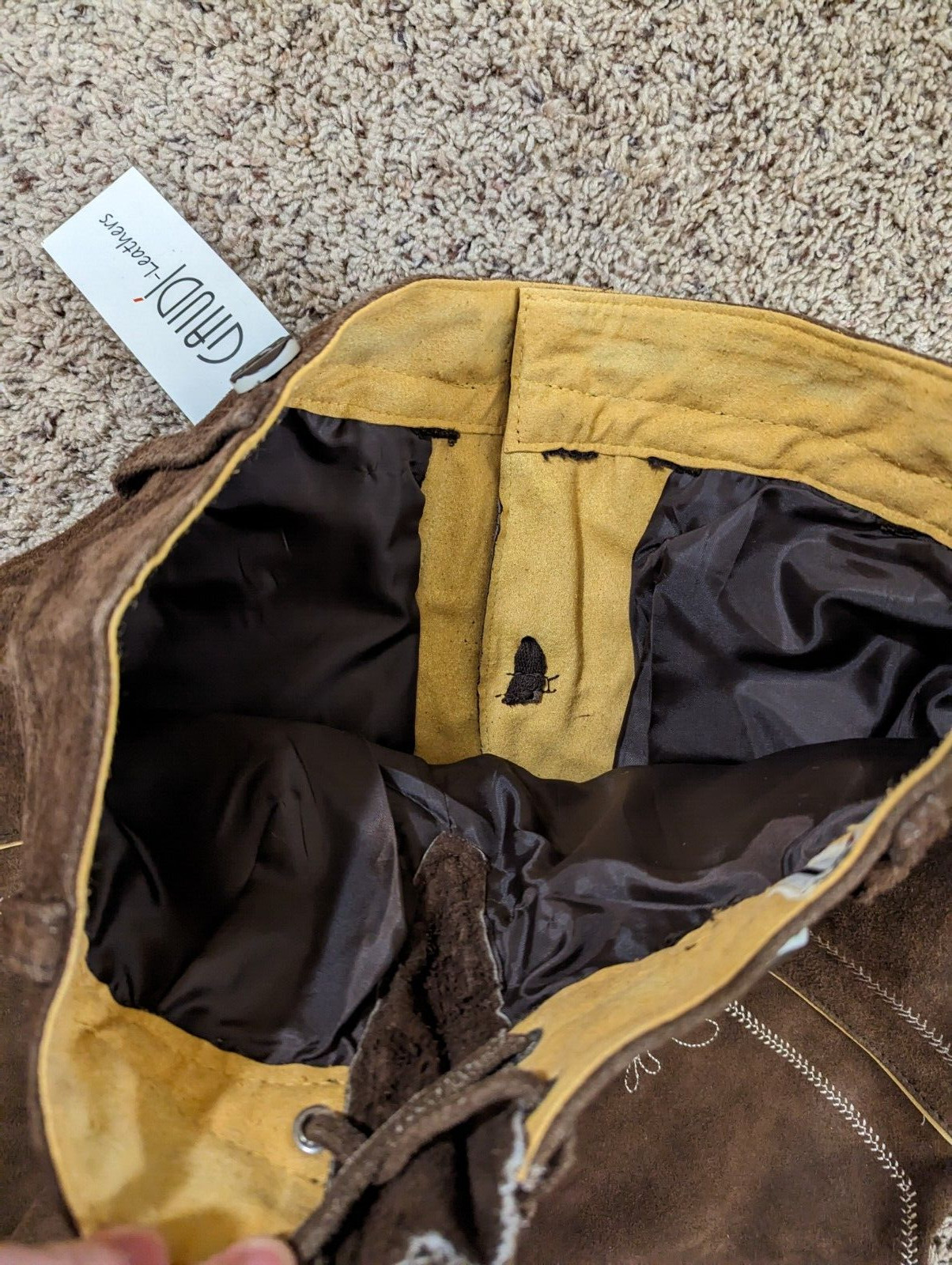 NWT Gaudi Leathers Mens Size 46 Brown Leather German Lederhosen