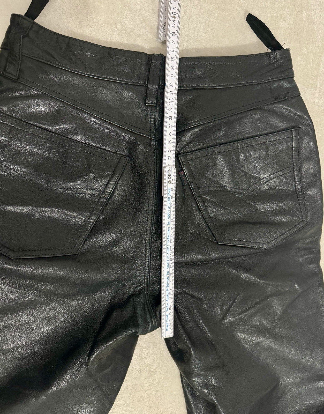 Genuine Leather Trousers Black