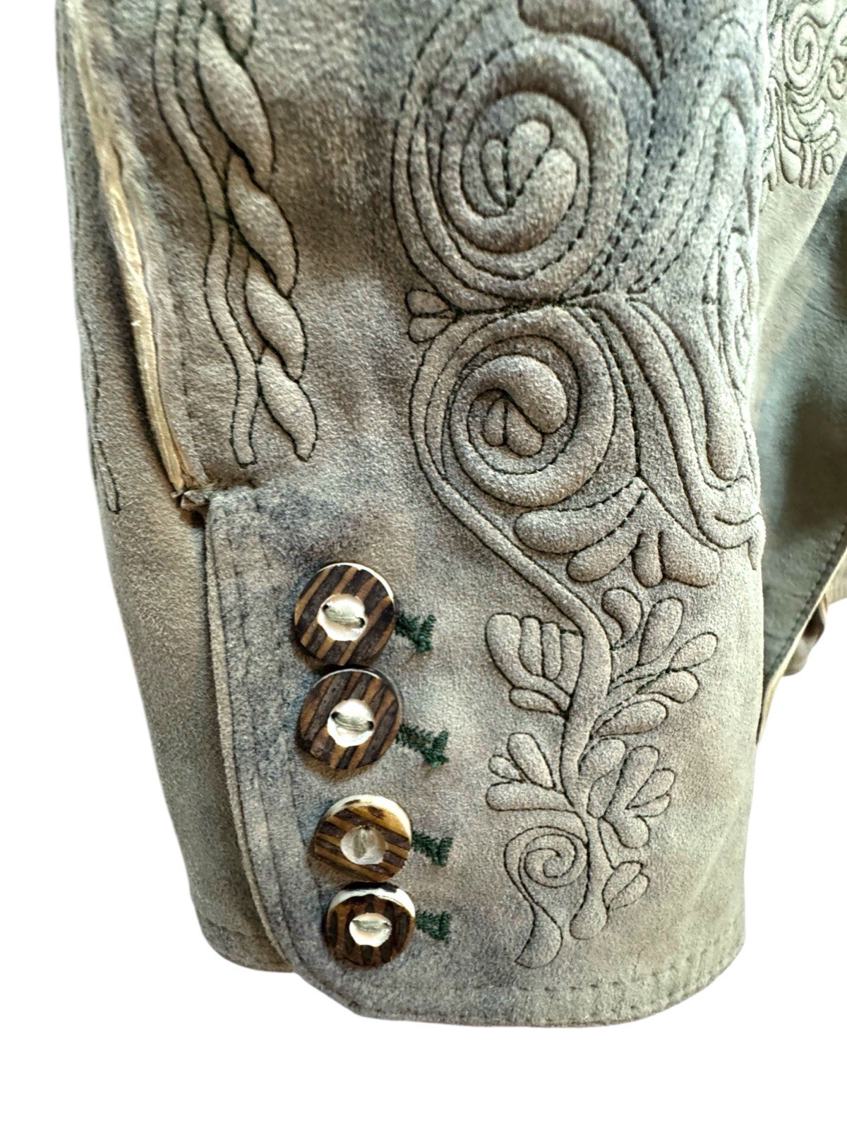 Alps Oak Trachten Wear Alpine Bavaria Suede Leather Lederhosen Oktoberfest Size