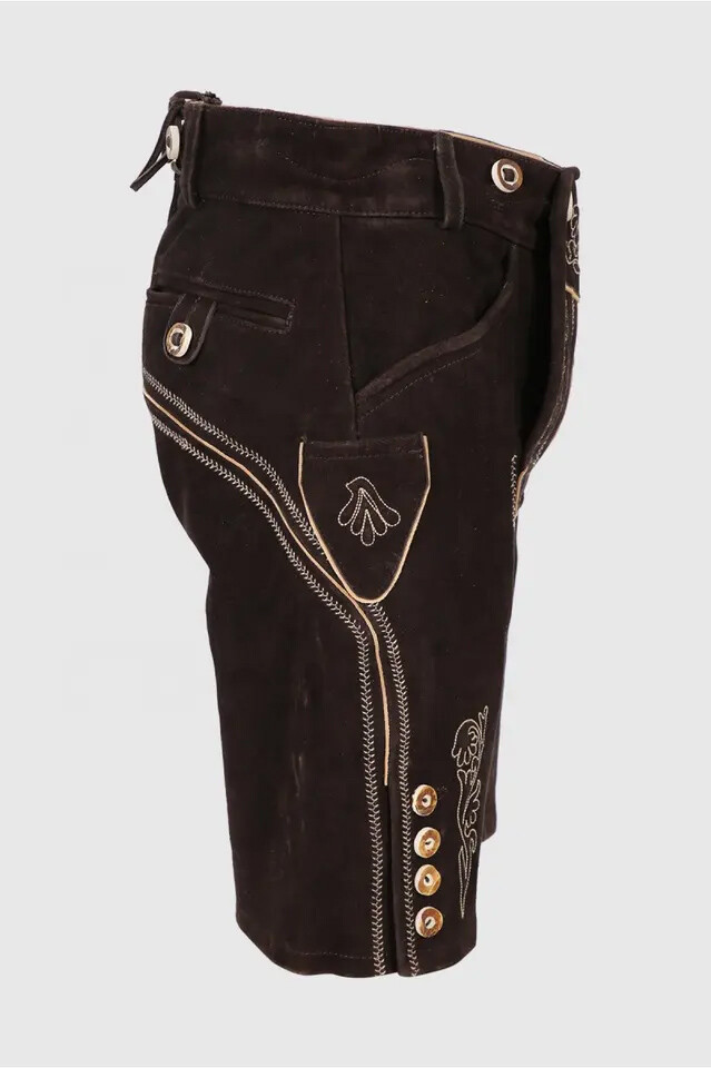Men’s Bavarian Tratchen Lederhosen Pant German Oktoberfest Suede Leather Pants