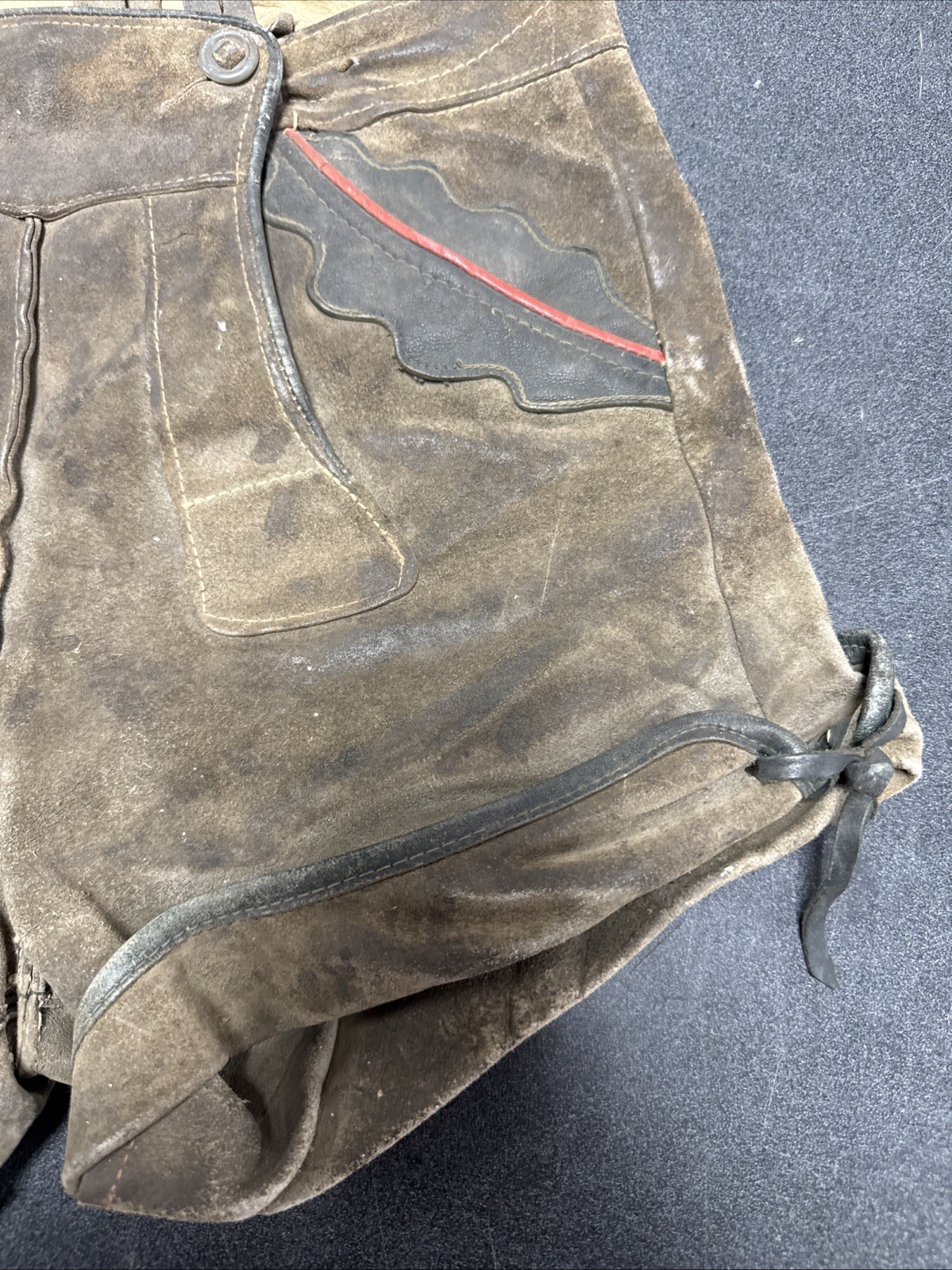 Vintage Leather Kids Lederhosen German Suede Bavarian Austrian
