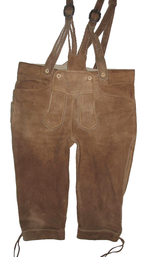 S`Landgwand – Costume/Traditional Costume Kniebund- Leather Pants IN Brown Size