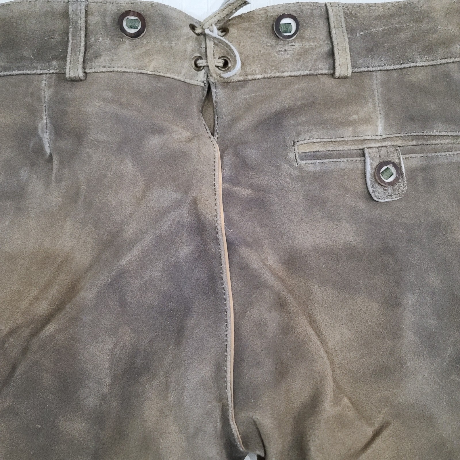 Schöneberger Men’s Bavarian Lederhosen Brown – Oktoberfest Leather Trousers 42R