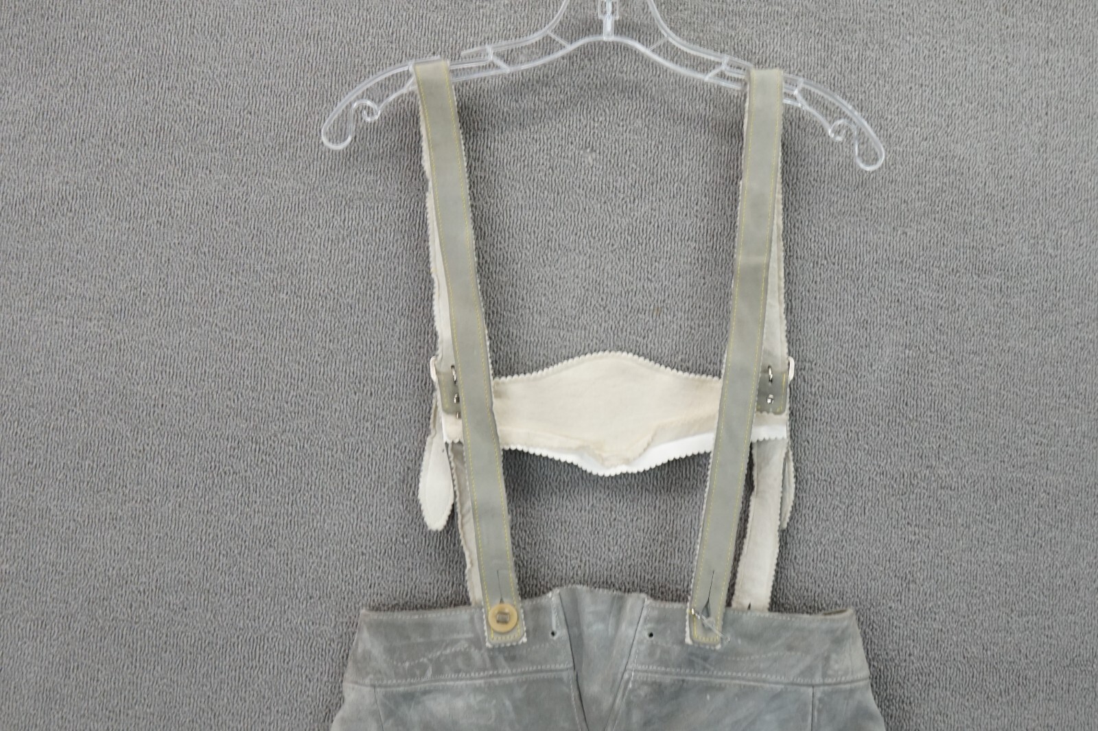 Vintage Lederhosen Shorts Size 32 Green Leather Oktoberfest Costume