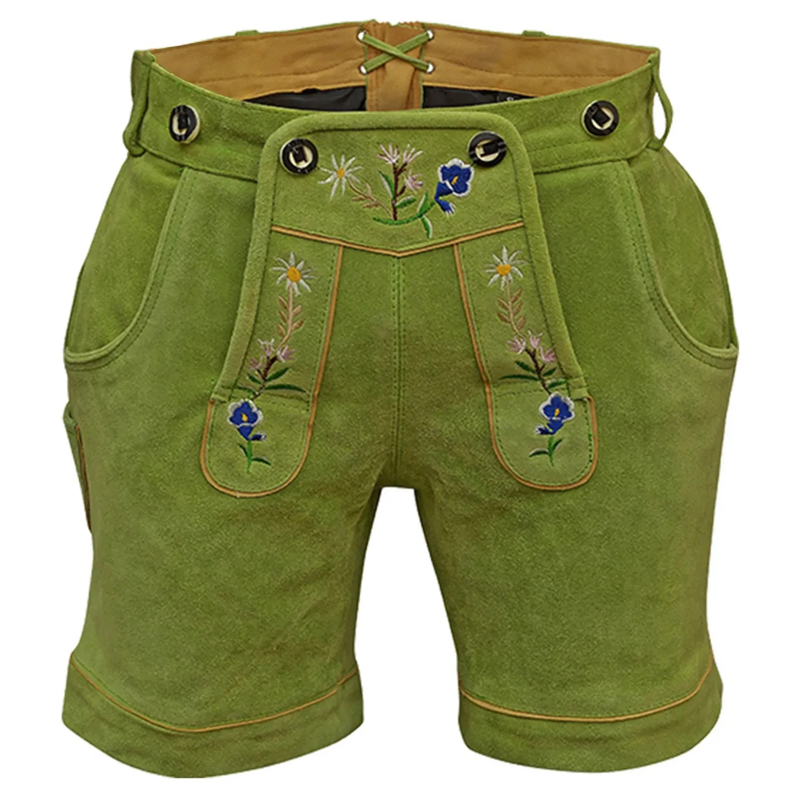 Womens Lederhosen Shorts Suede Leather | Oktoberfest Costume for Women | German