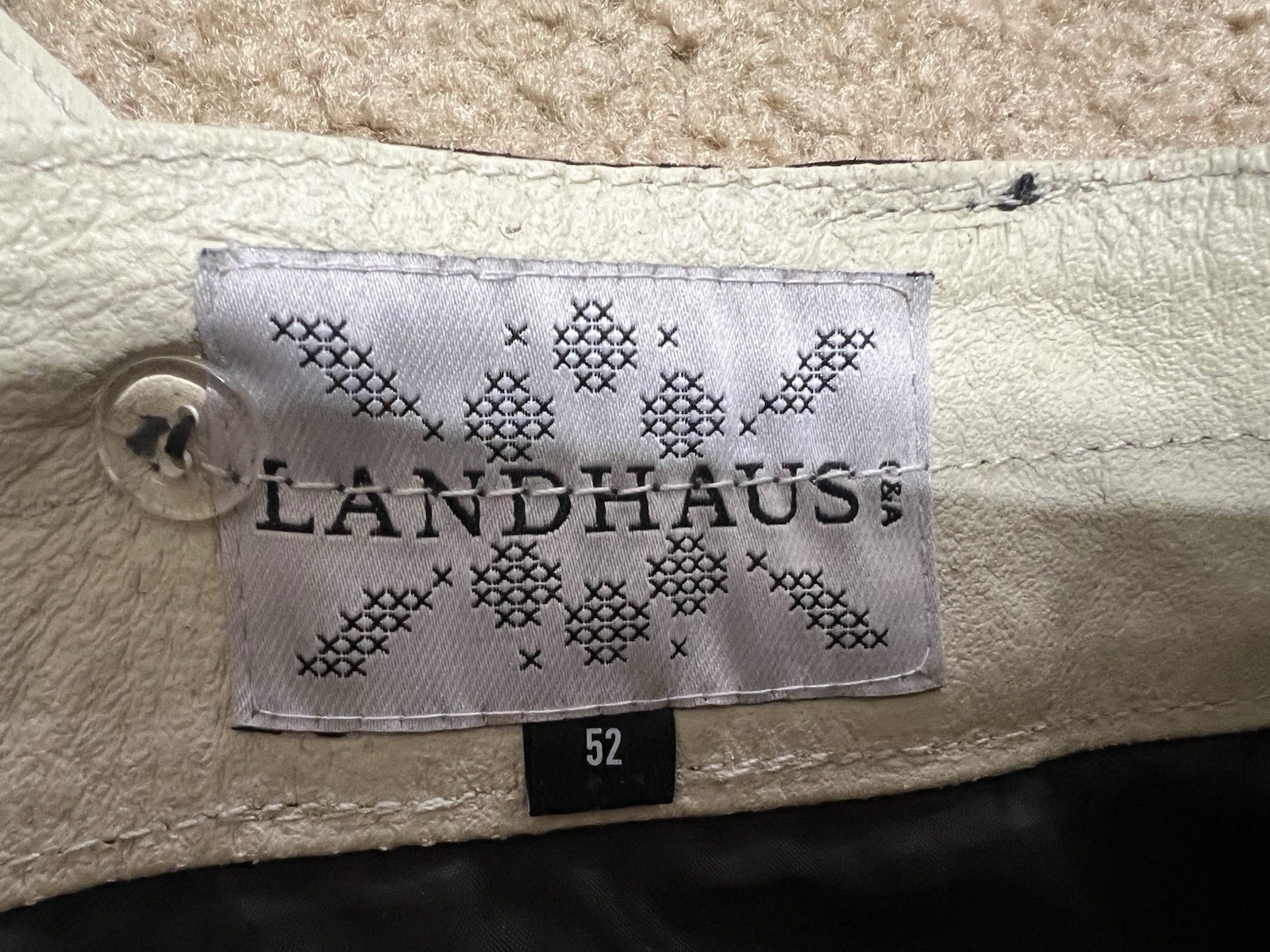 LANDHAUS Bavarian Trachten Oktoberfest Etno Leather 3/4 pants Men’s Sz 52 XL