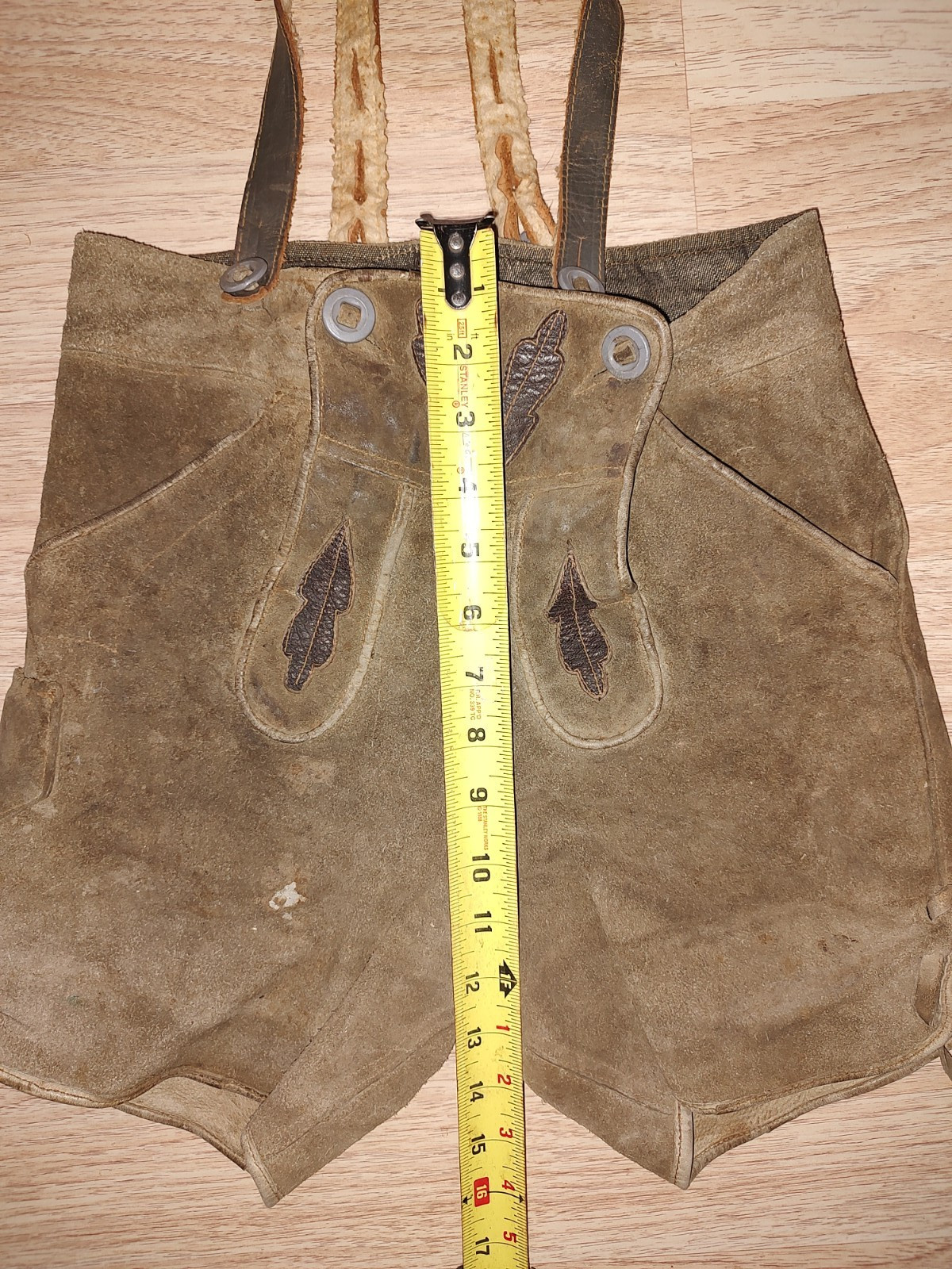 Vintage Authentic Suede Leather Bavarian Lederhosen Shorts Oktoberfest Boys