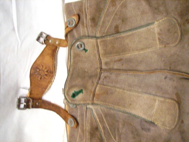 German Bavarian Lederhosen Shorts Childs Outfit Hat Trachten Engelhorn Costume
