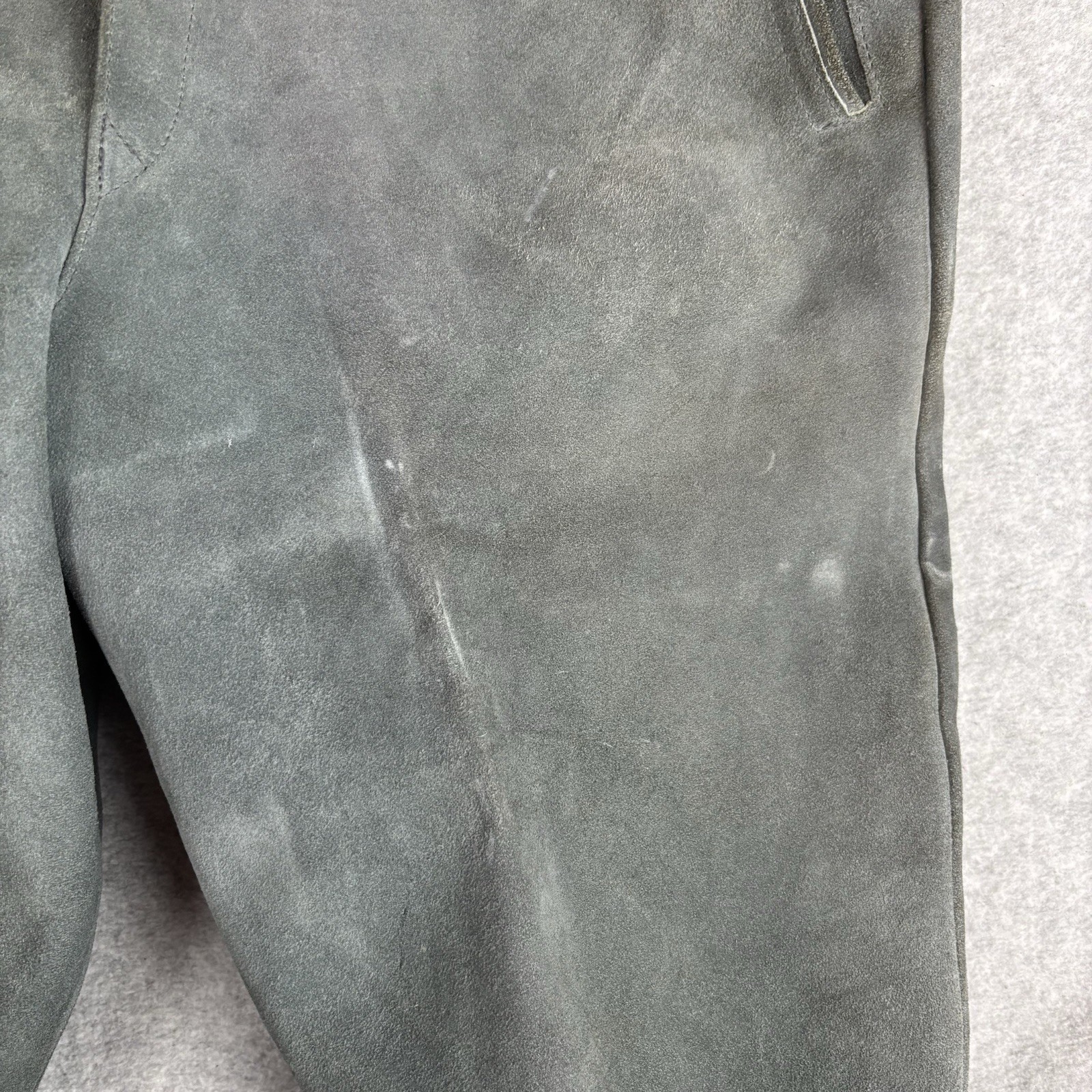 Men’s Traditional Costume Kniebund-Leather Pants Trousers 48 Dark Grey