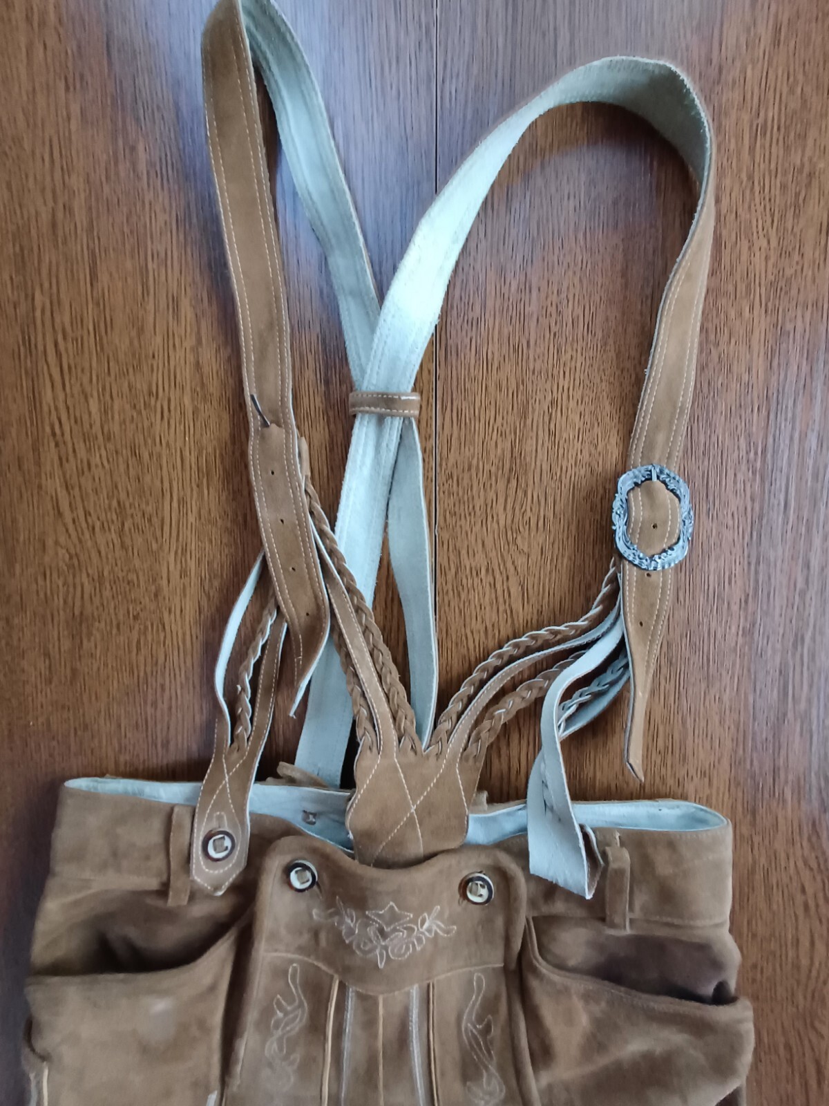 Stunning Oktoberfest Suede Wildbock Deer Leather Trachten Lederhosen Shorts W 34