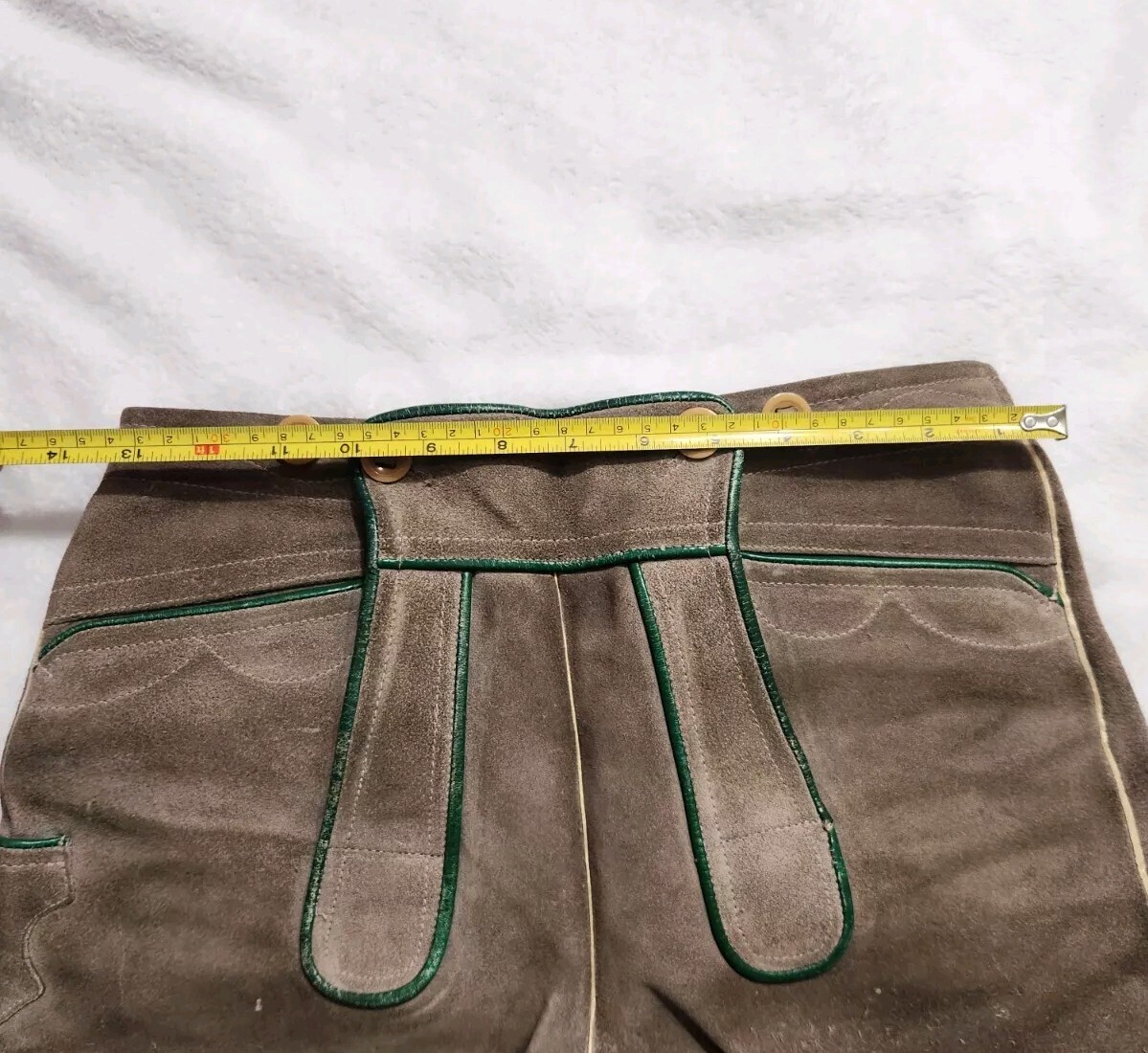 LEATHER LEDERHOSEN HANDCRAFTED SHORTS PANTS MADE IN AUSTRIA 28 INCH WAIST