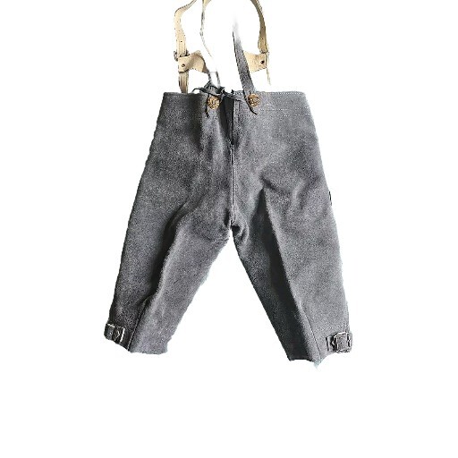 Vintage Lederhosen German Bavarian Leather Shorts Suspenders Boy Costume