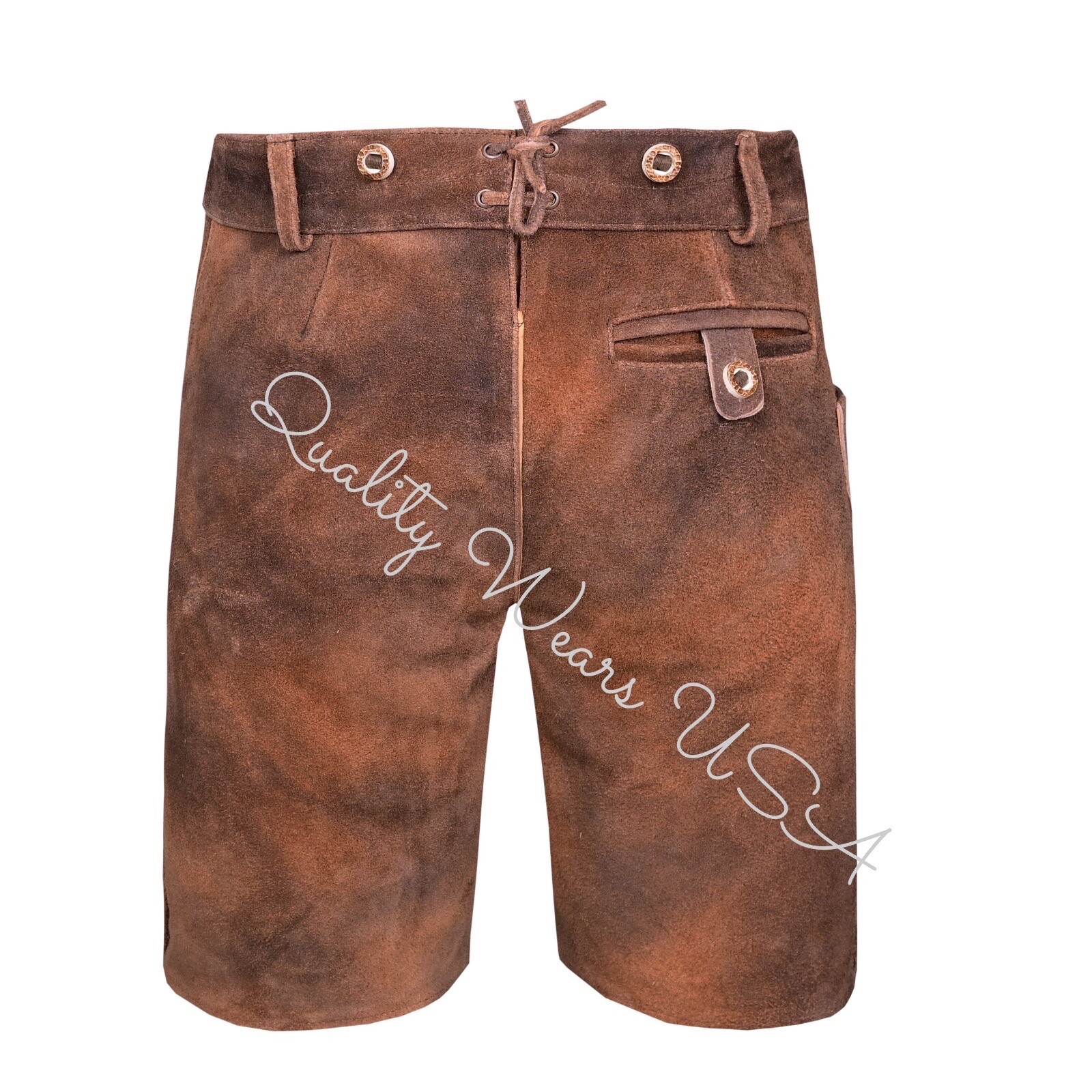 Men Authentic Lederhosen – Oktoberfest Lederhosen- Leather Short