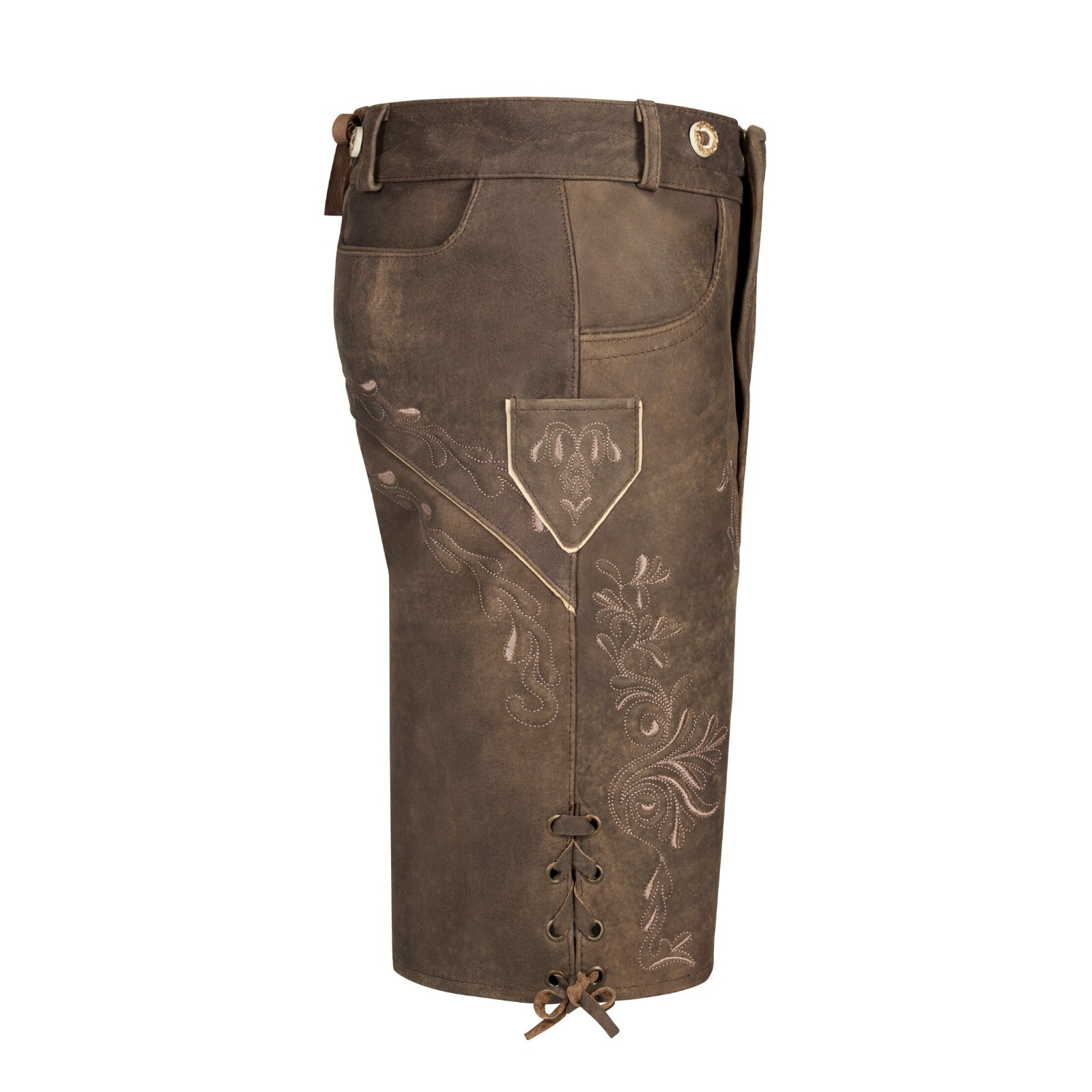 Men’s Bavarian Tratchen Lederhosen Pant German Oktoberfest Suede Leather Pants