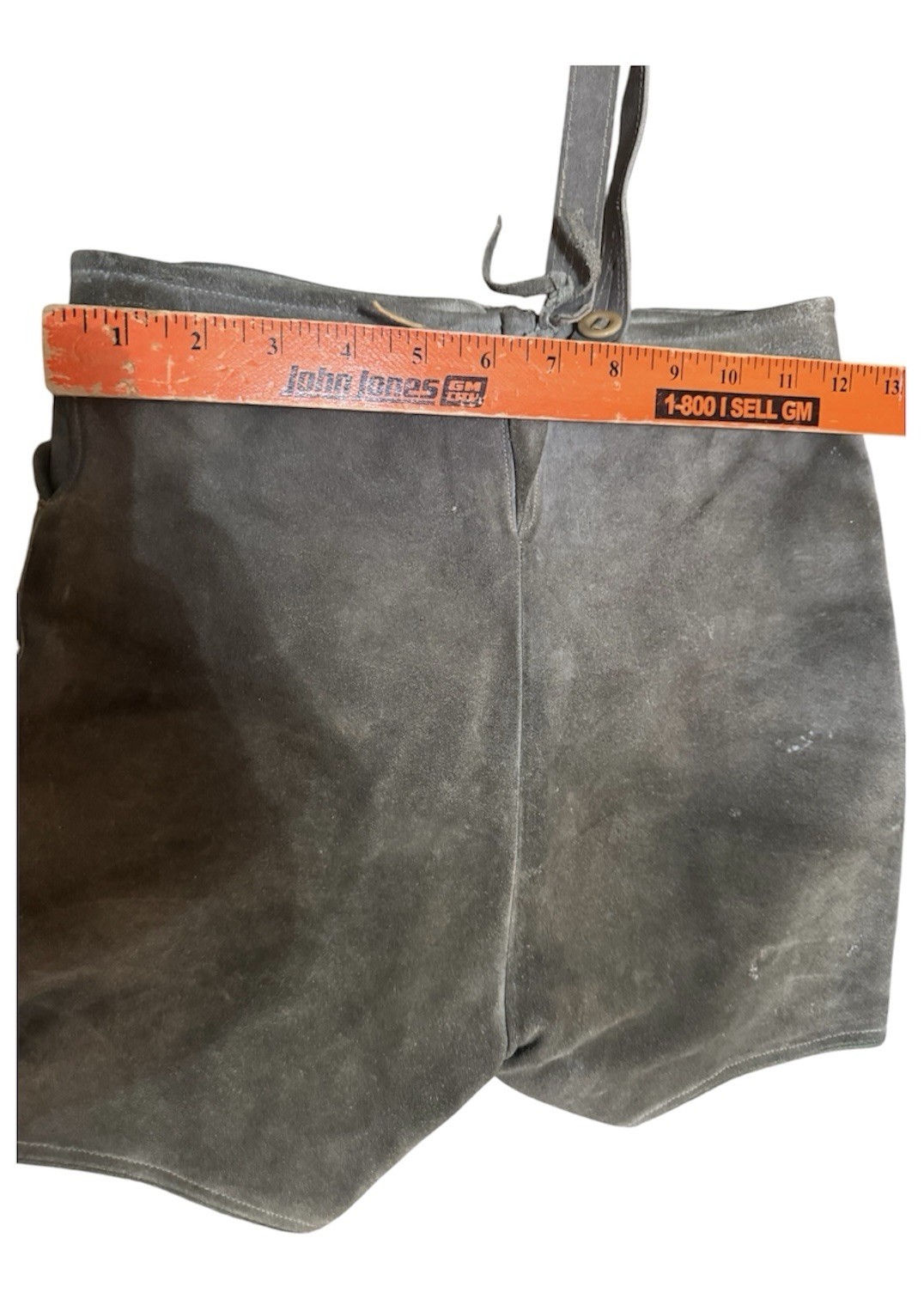 VTG Lederhosen Made Western Germany Suede Leather Shorts Suspenders Oktoberfest