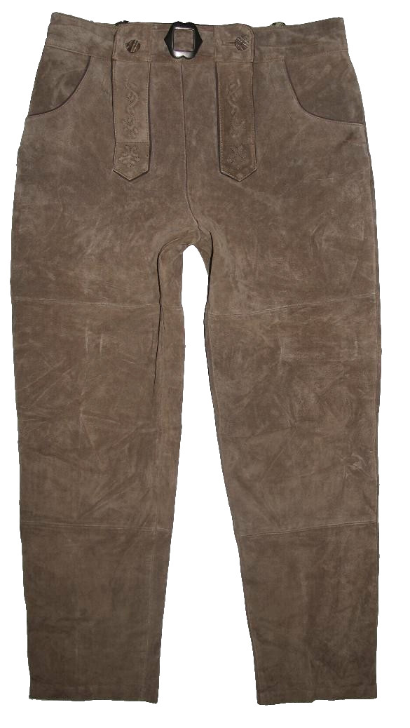 Long – WOODPECKER – Lederhosen For Men In Khaki Size 25