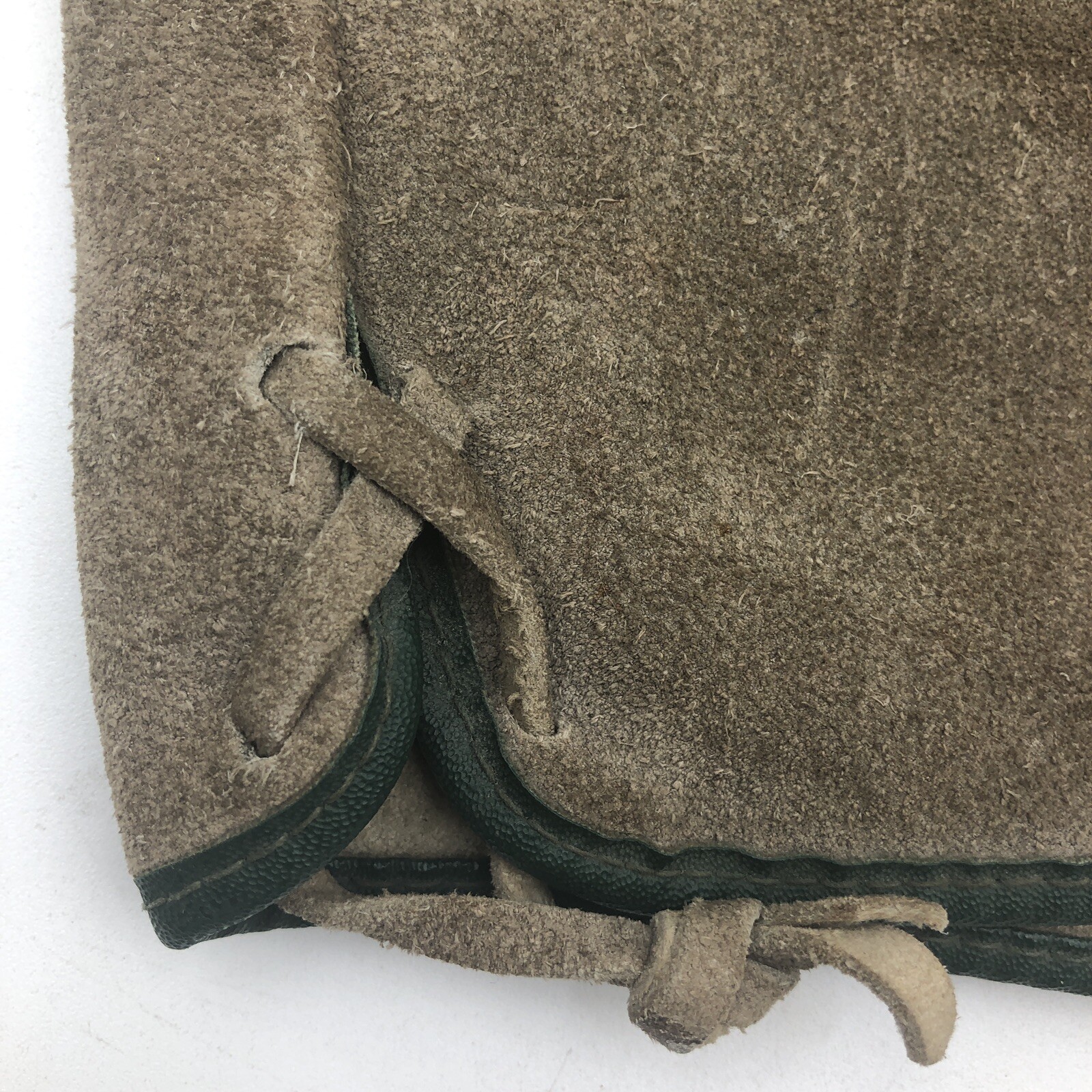 Authentic Vintage Lederhosen Oktoberfest Men Suede Leather German 13” Waist Pant