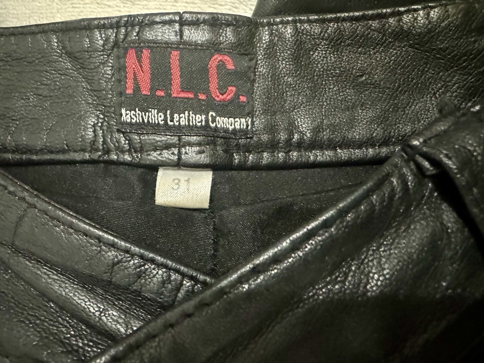 Genuine Leather Trousers Black