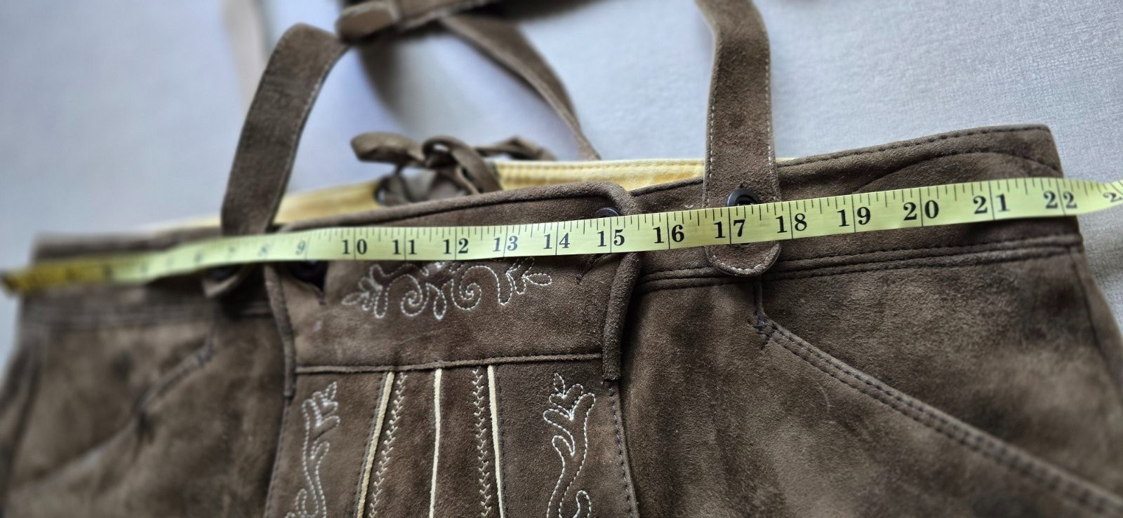 VTG Karl Klüber Trachten Lederhosen Leather Pants Men Oktoberfest Suspenders-2XL