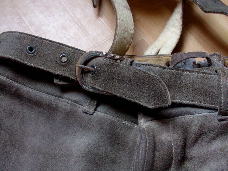 Alte, kurze hose, Lederhose Bergfreund Ges.Gesch.