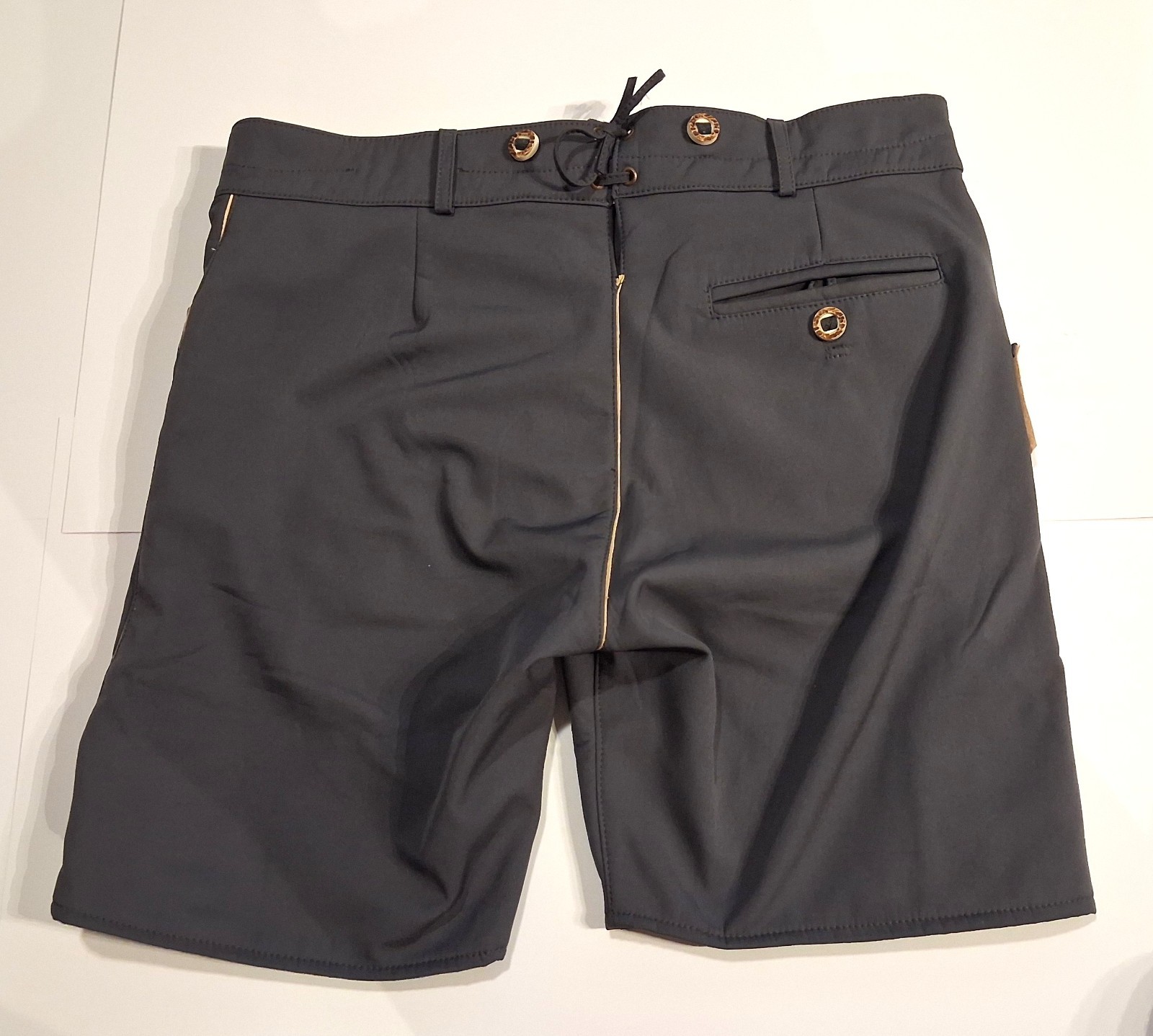 Steigenhofer German Lederhosen Size 36 Gray Oktoberfest Shorts Pants