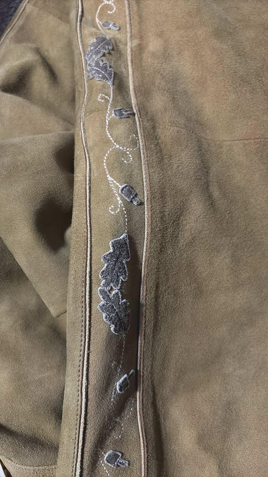 Men’s Bavarian Tratchen Lederhosen Pant German Oktoberfest Suede Leather Pants