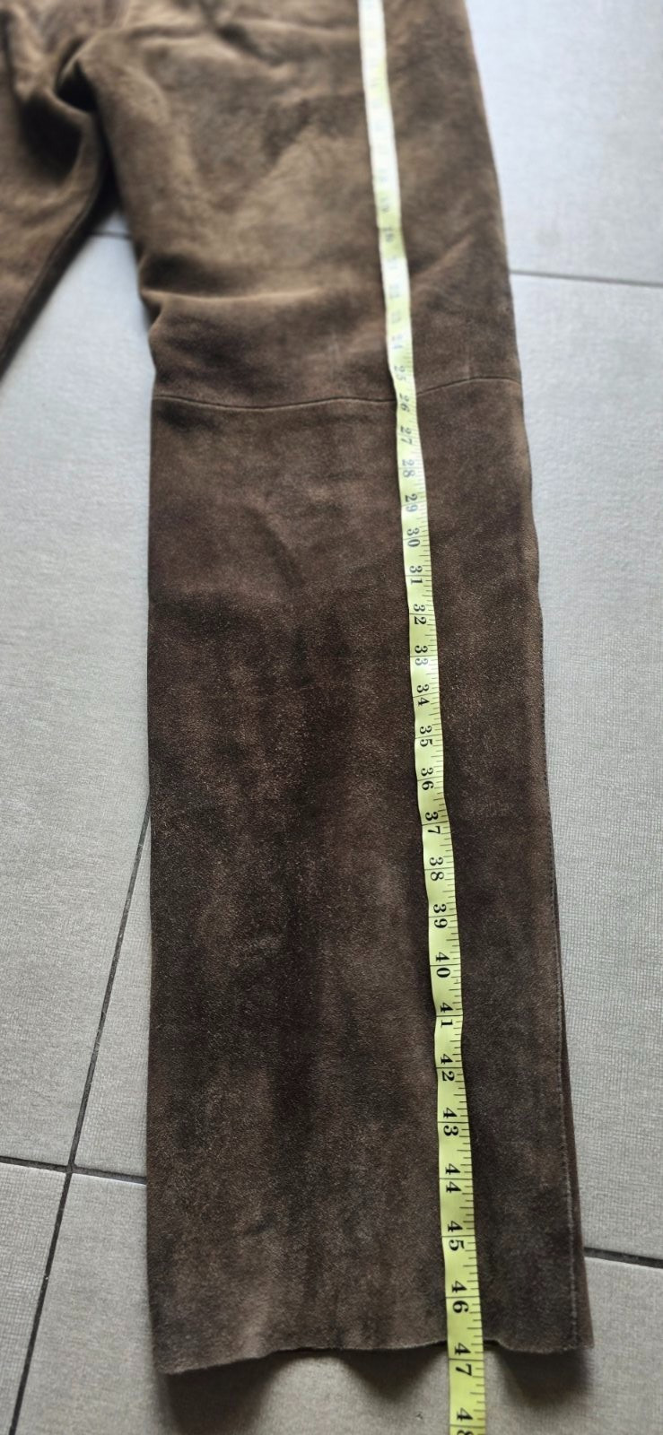 KALTENBACHER Vintage Brown Goatskin Suede Leather Trousers Trachten Alpine Sz 50