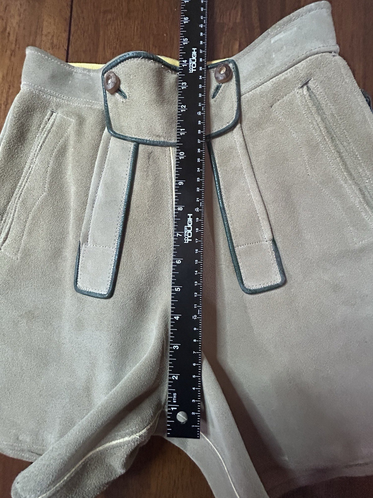 Vintage Size 12 Small Leather Suede Lederhosen Short