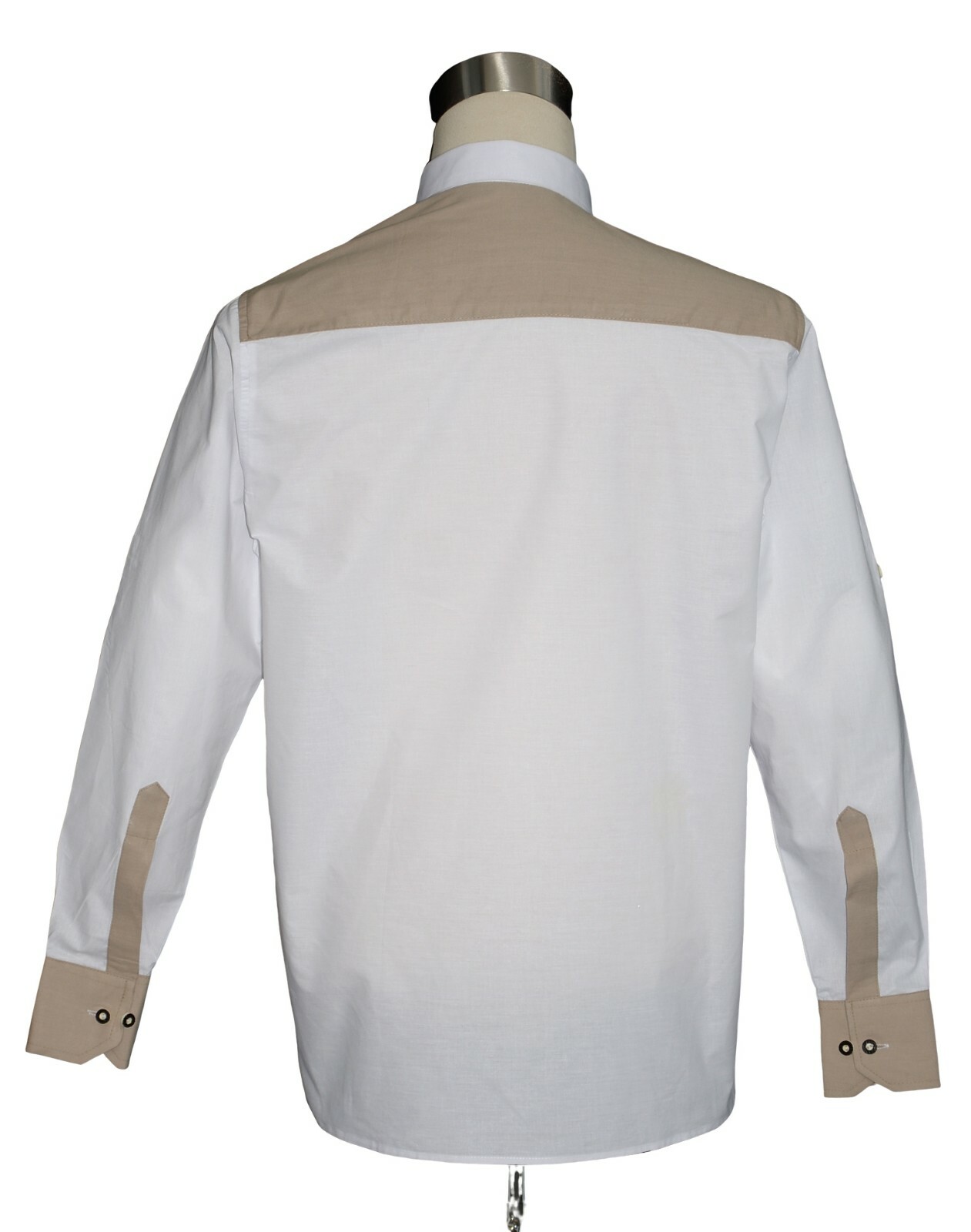 WHITE Men Dress Shirt Bavarian Oktoberfest M L XL Lederhosen Long Sleeve German