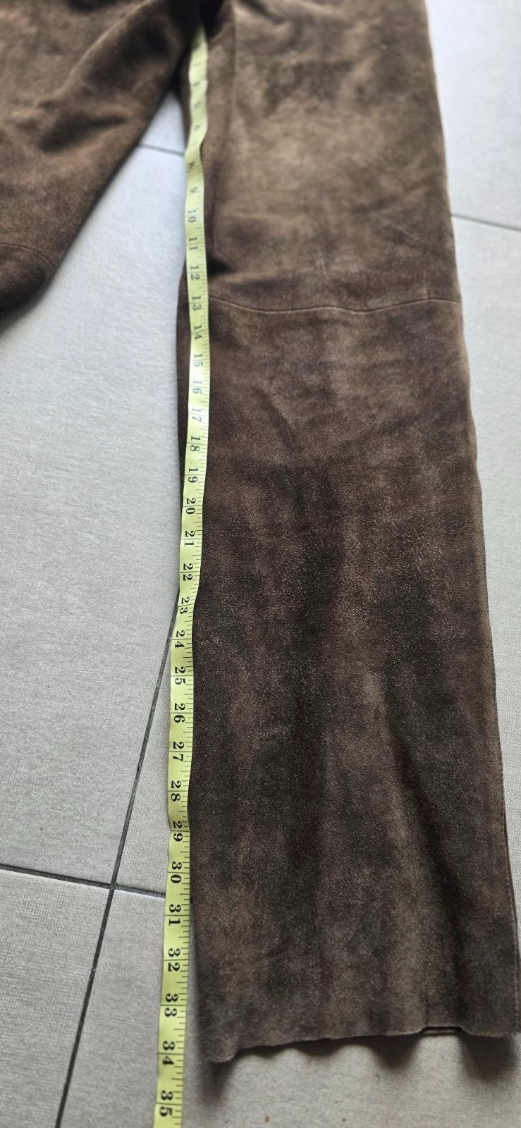 KALTENBACHER Vintage Brown Goatskin Suede Leather Trousers Trachten Alpine Sz 50