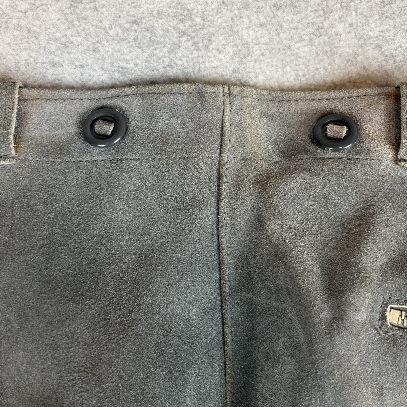 Men’s Traditional Costume Kniebund-Leather Pants Trousers 48 Dark Grey