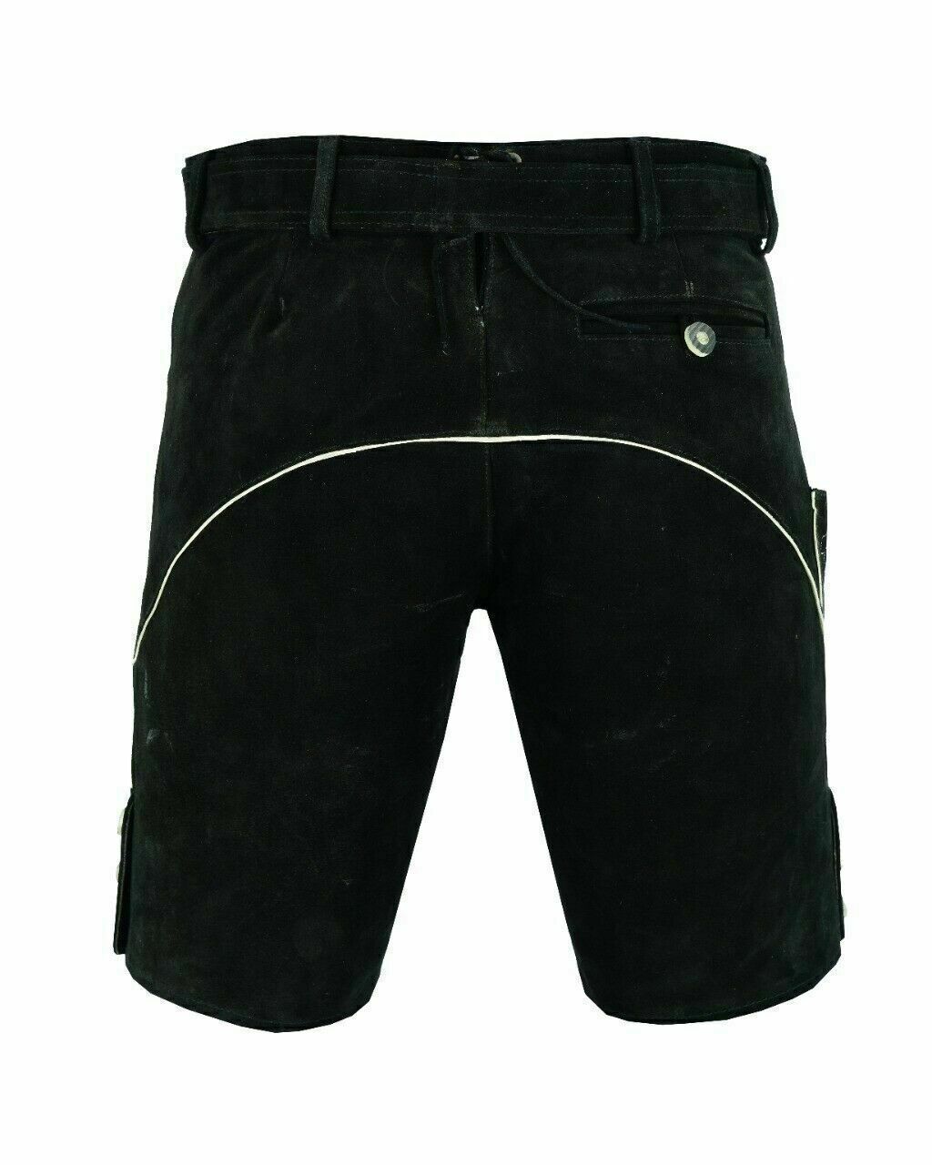 Men’s Bavarian Tratchen Lederhosen Pant German Oktoberfest Suede Leather Pants