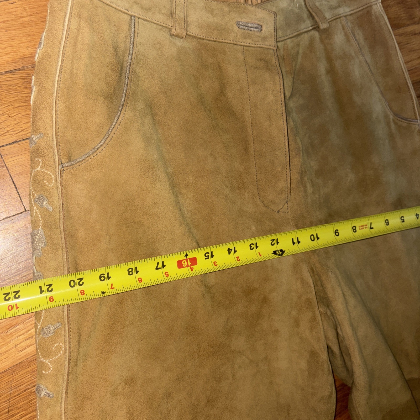 Men’s Bavarian Tratchen Lederhosen Pant German Oktoberfest Suede Leather Pants