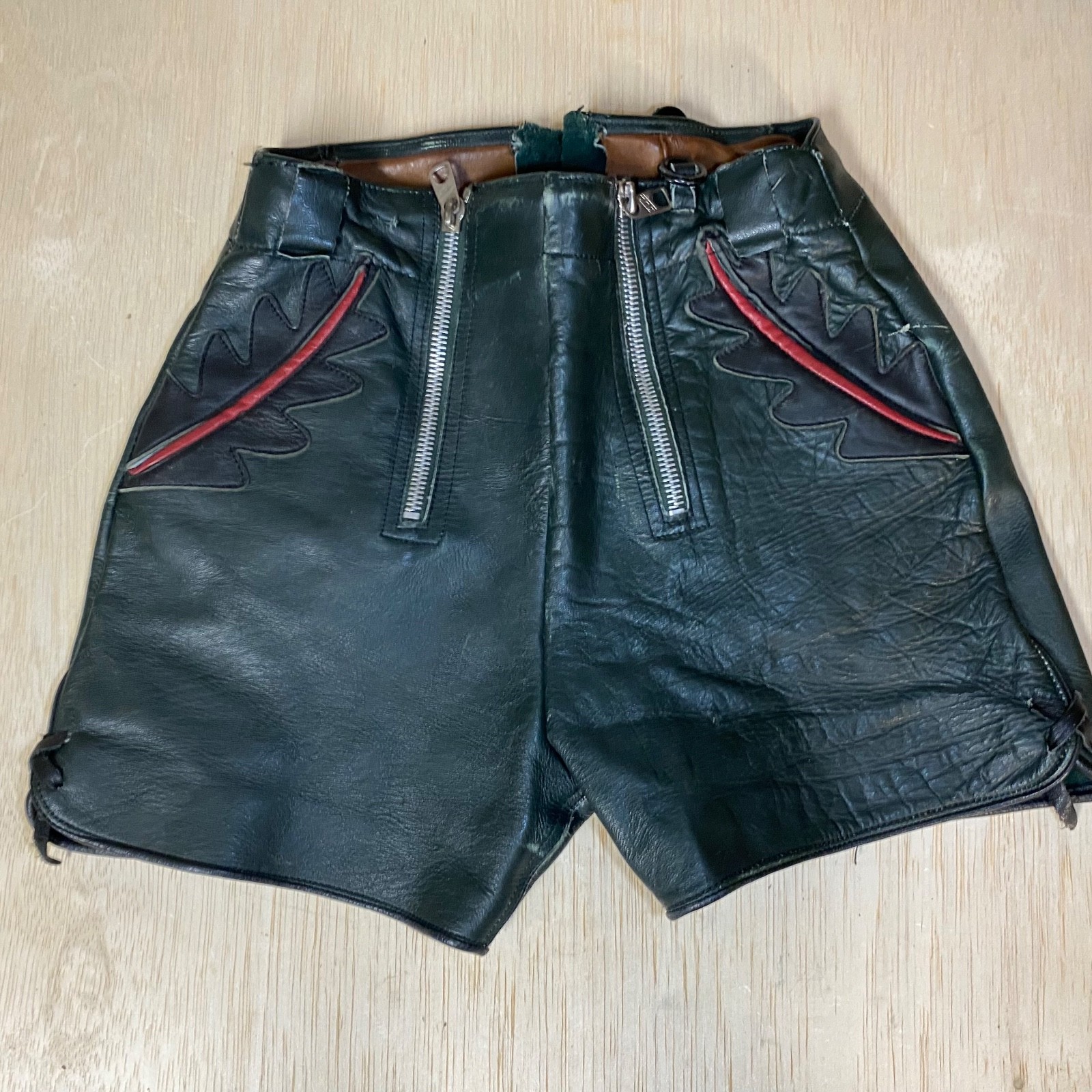 Vintage Lederhosen Shorts Suede Leather Oktoberfest Austrian Swiss German Kids