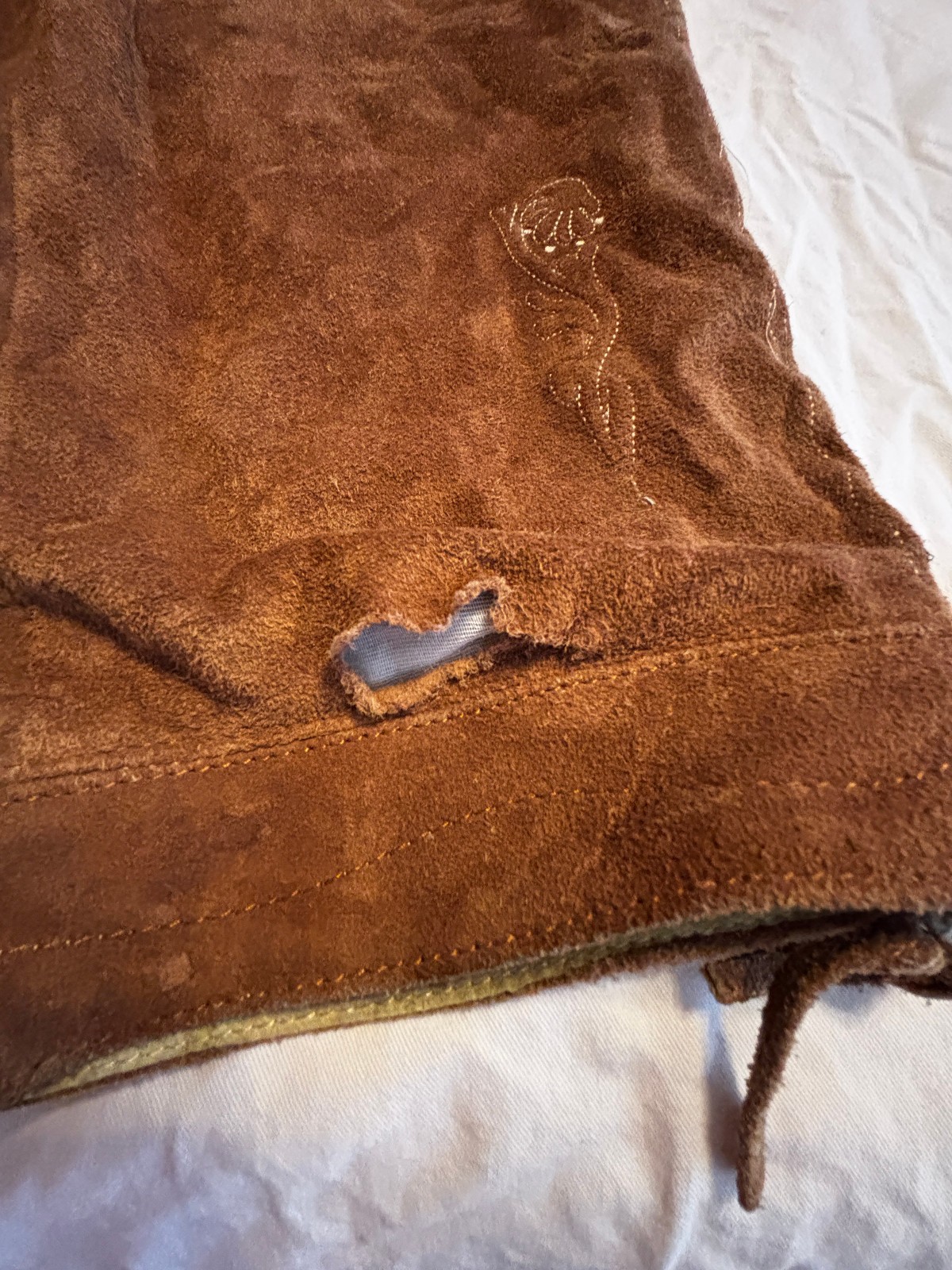 Bavarian Lederhosen Suede Leather German Oktoberfest Pants Authentic Men 54 / L