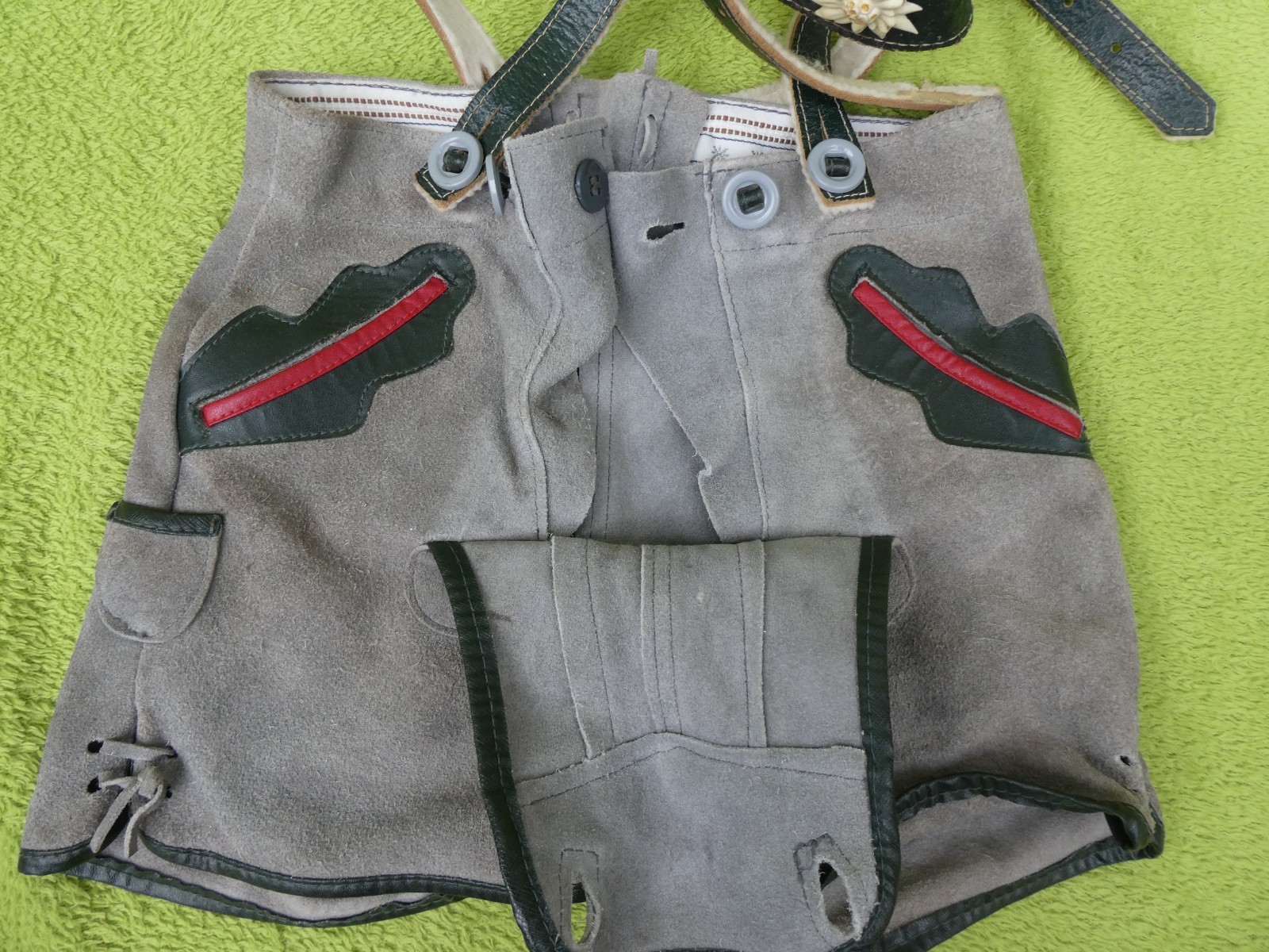 Vintage Short Kids Traditional Lederhosen Lederhosen Size 110