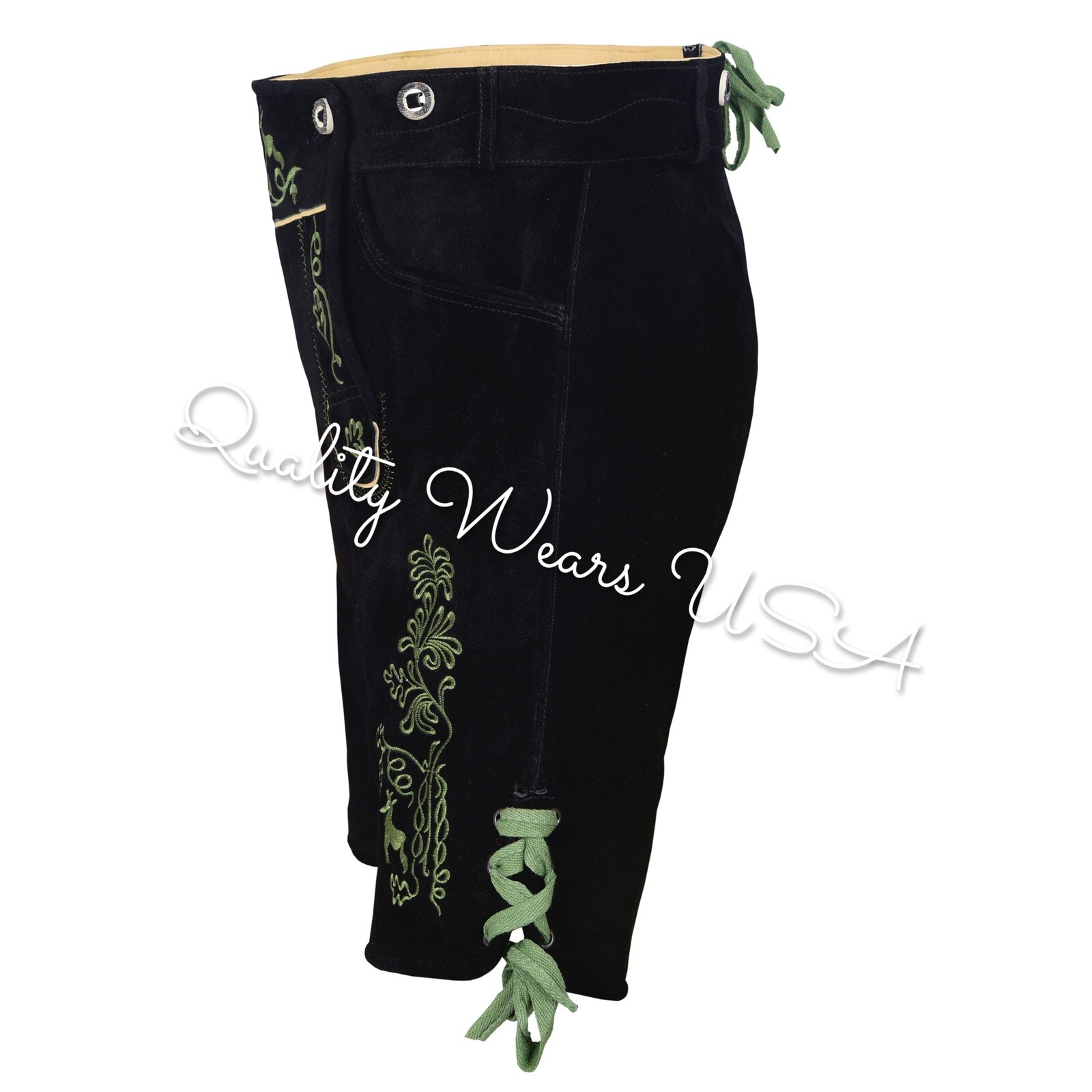 Men Authentic Lederhosen – Oktoberfest Lederhosen- Leather Short