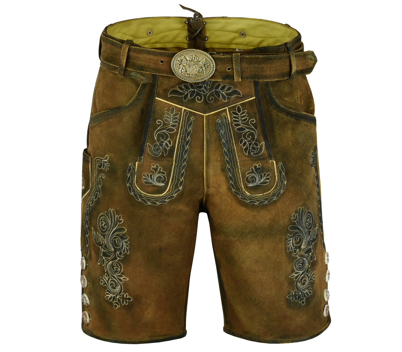 Men’s costume leather pants short costume leather pants with belt size 46-60 le31-33
