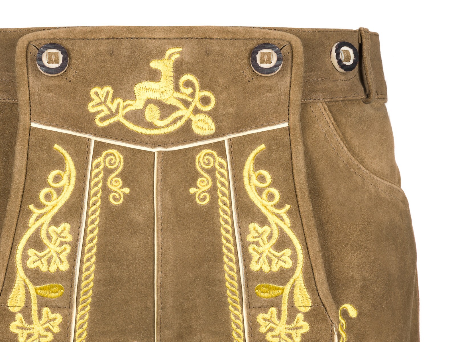 Men’s Bavarian Tratchen Lederhosen Pant German Oktoberfest Suede Leather Pants