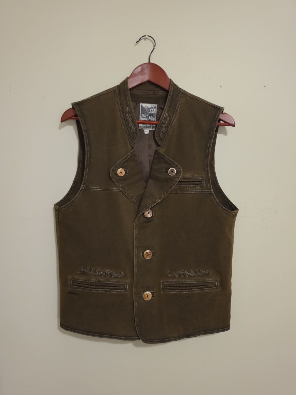 Vintage Country Line German Trachtenweste Traditional Vest Men’s Sz 48 US Sm/med